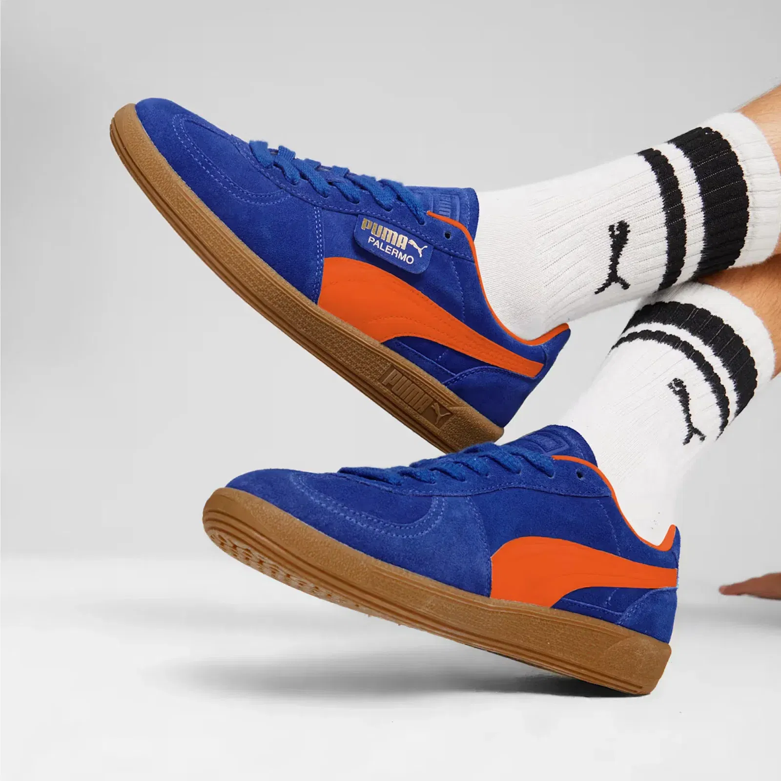 PUMA PALERMO CLASSIC COMFORT LOW { BLUE-FLAME FLICKER-GUM