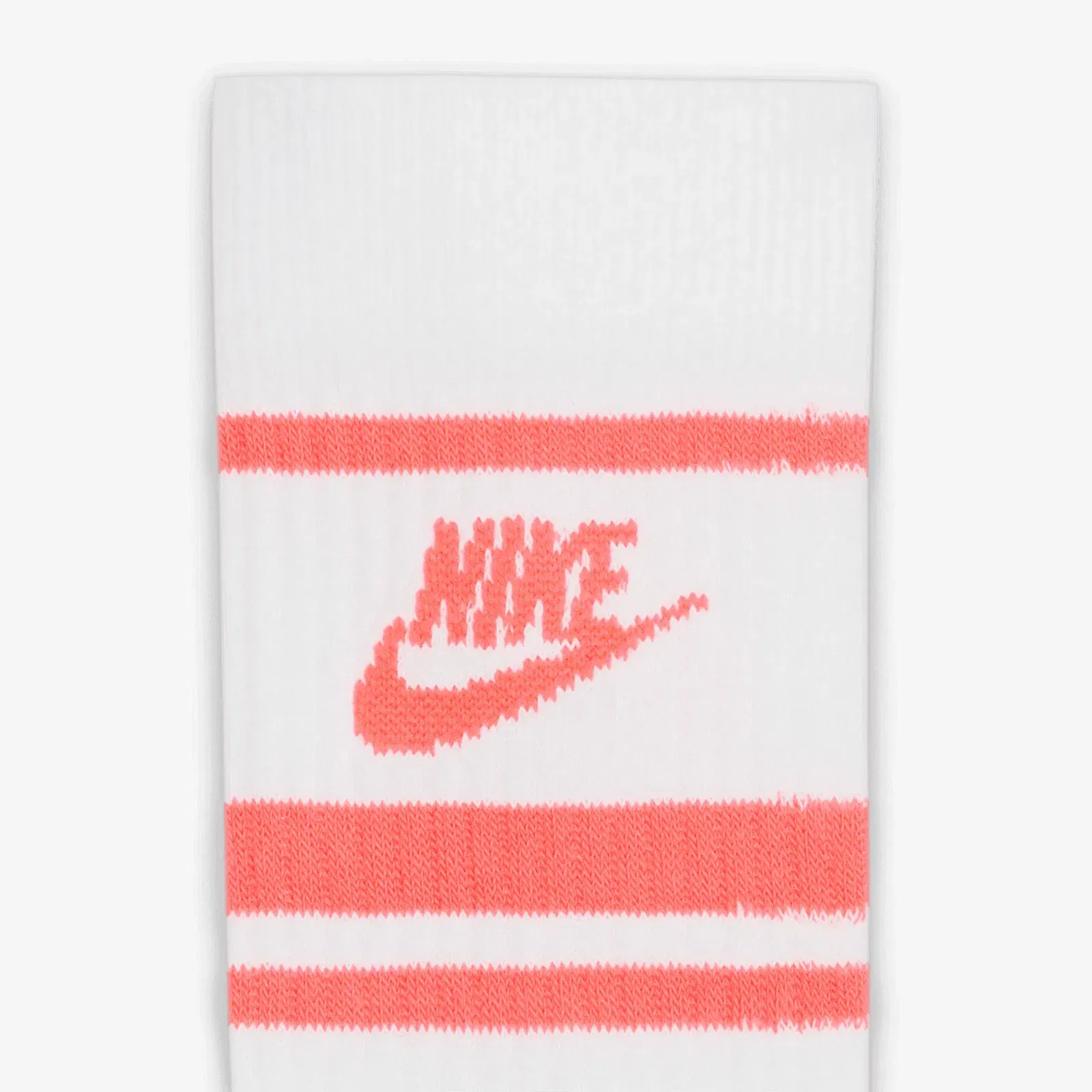 NIKE SPORTSWEAR DRI-FIT EVERYDAY ESSENTIAL { WHITE/HOT PUNCH/HOT PUNCH