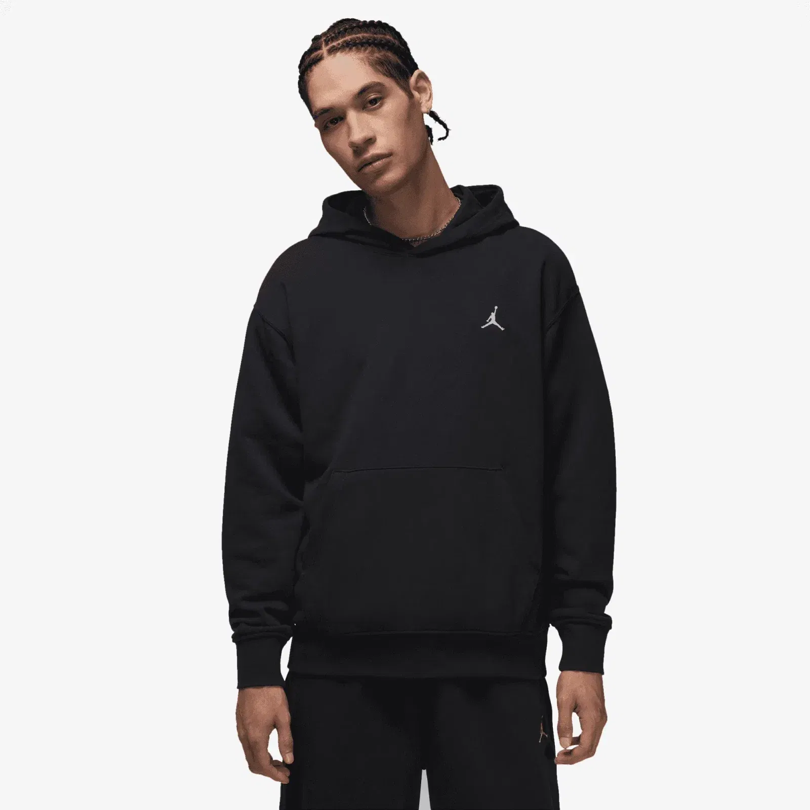 JORDAN BROOKLYN FLEECE { BLACK/WHITE
