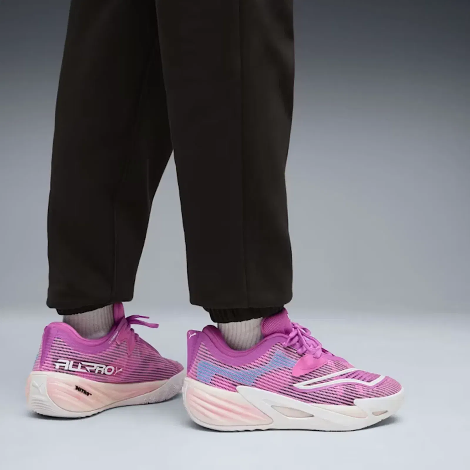 Puma ALL-PRO NITRO 2 HIGH STABILITY { ELECTRIC ORCHID-WHITE