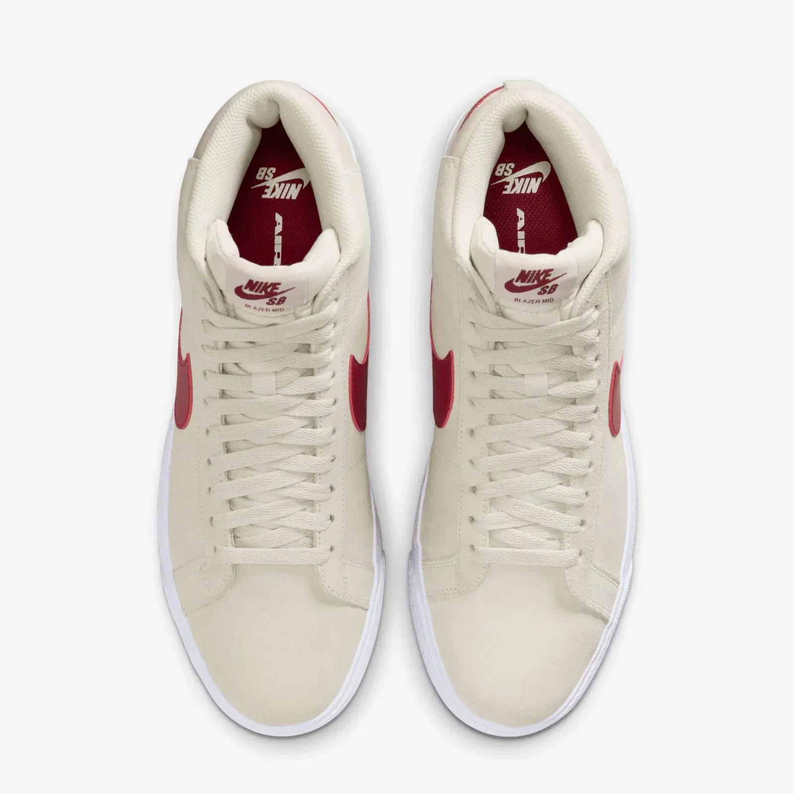 Nike SB ZOOM BLAZER MID { PALE IVORY/NOBLE RED-SILT RED-WHITE