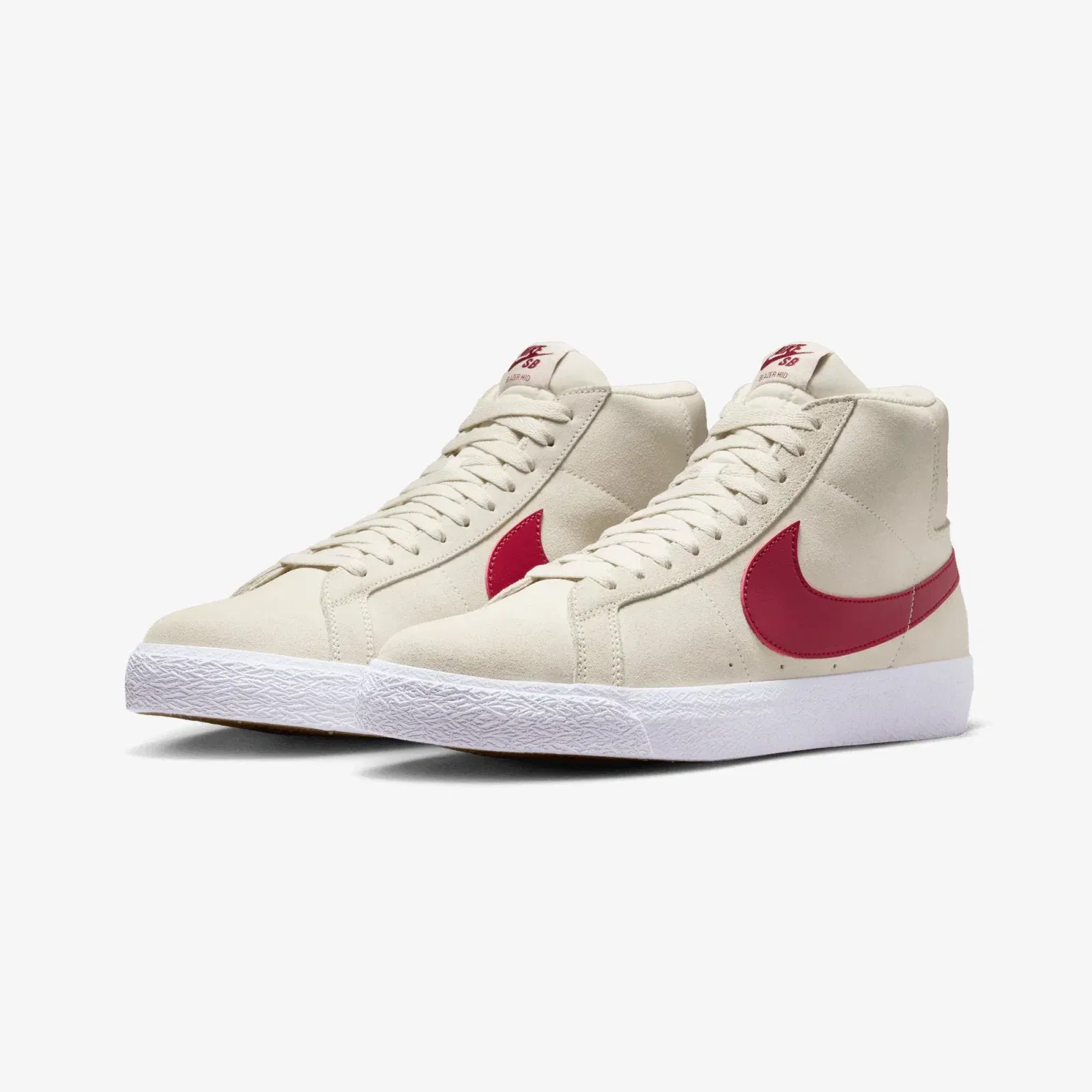 Nike SB ZOOM BLAZER MID { PALE IVORY/NOBLE RED-SILT RED-WHITE