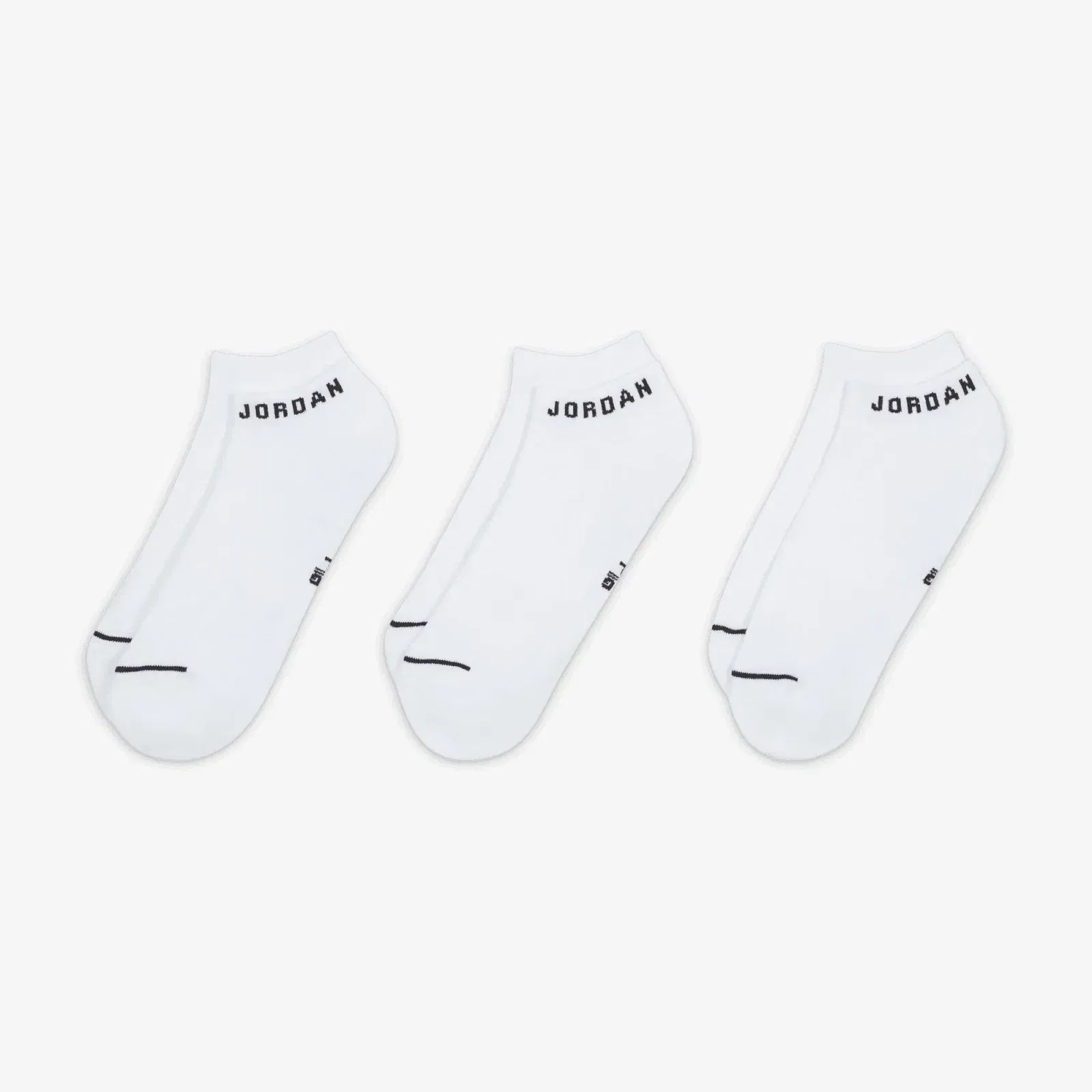 Jordan EVERYDAY NO-SHOW SOCKS (3 PAIRS) { WHITE/BLACK