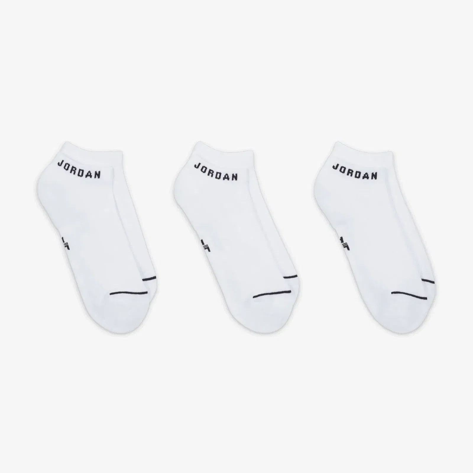 Jordan EVERYDAY NO-SHOW SOCKS (3 PAIRS) { WHITE/BLACK