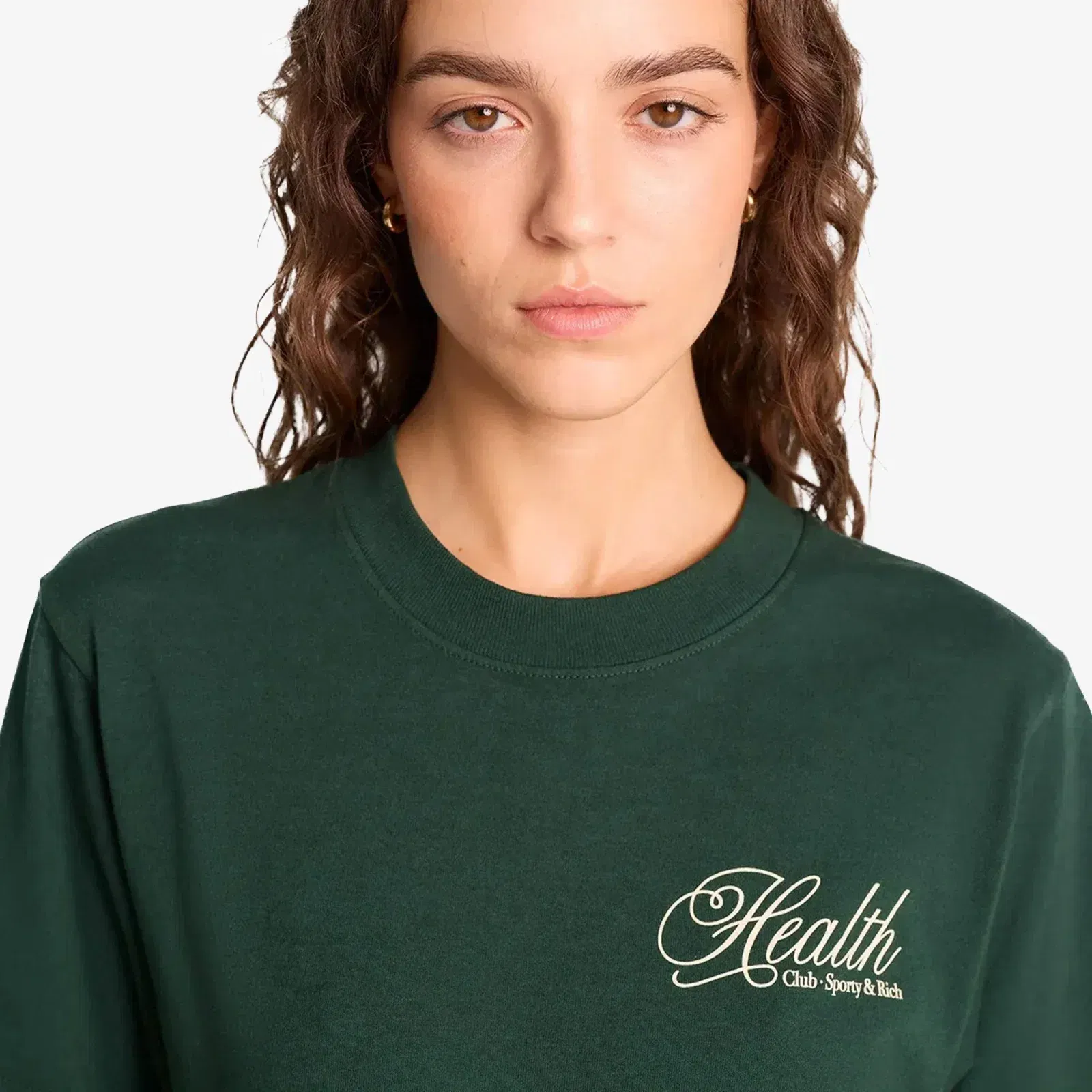 SPORTY & RICH HEALTH SCRIPT T-SHIRT { GREEN