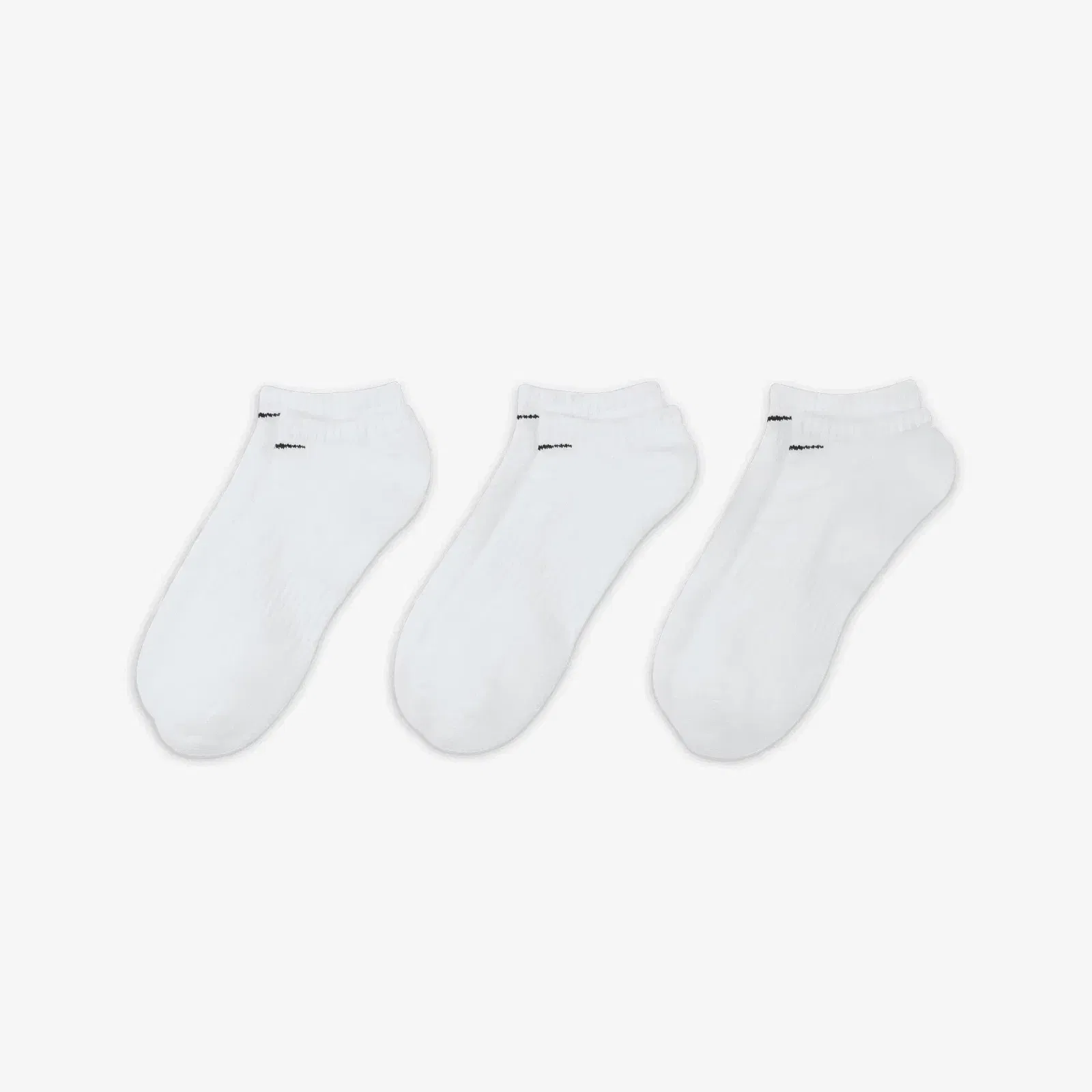 NIKE EVERYDAY CUSHIONED TRAINING NO-SHOW SOCKS { WHITE/BLACK