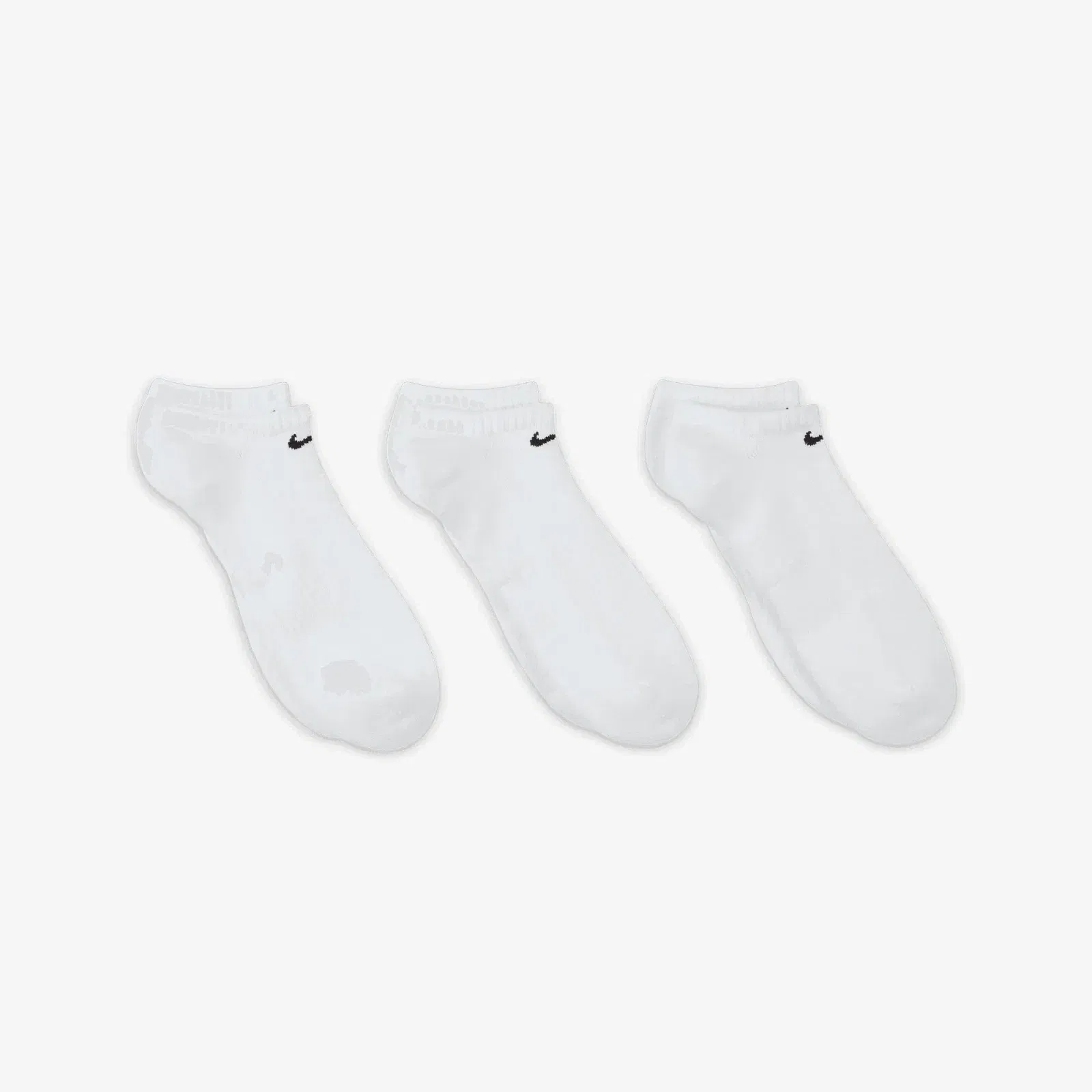 NIKE EVERYDAY CUSHIONED TRAINING NO-SHOW SOCKS { WHITE/BLACK