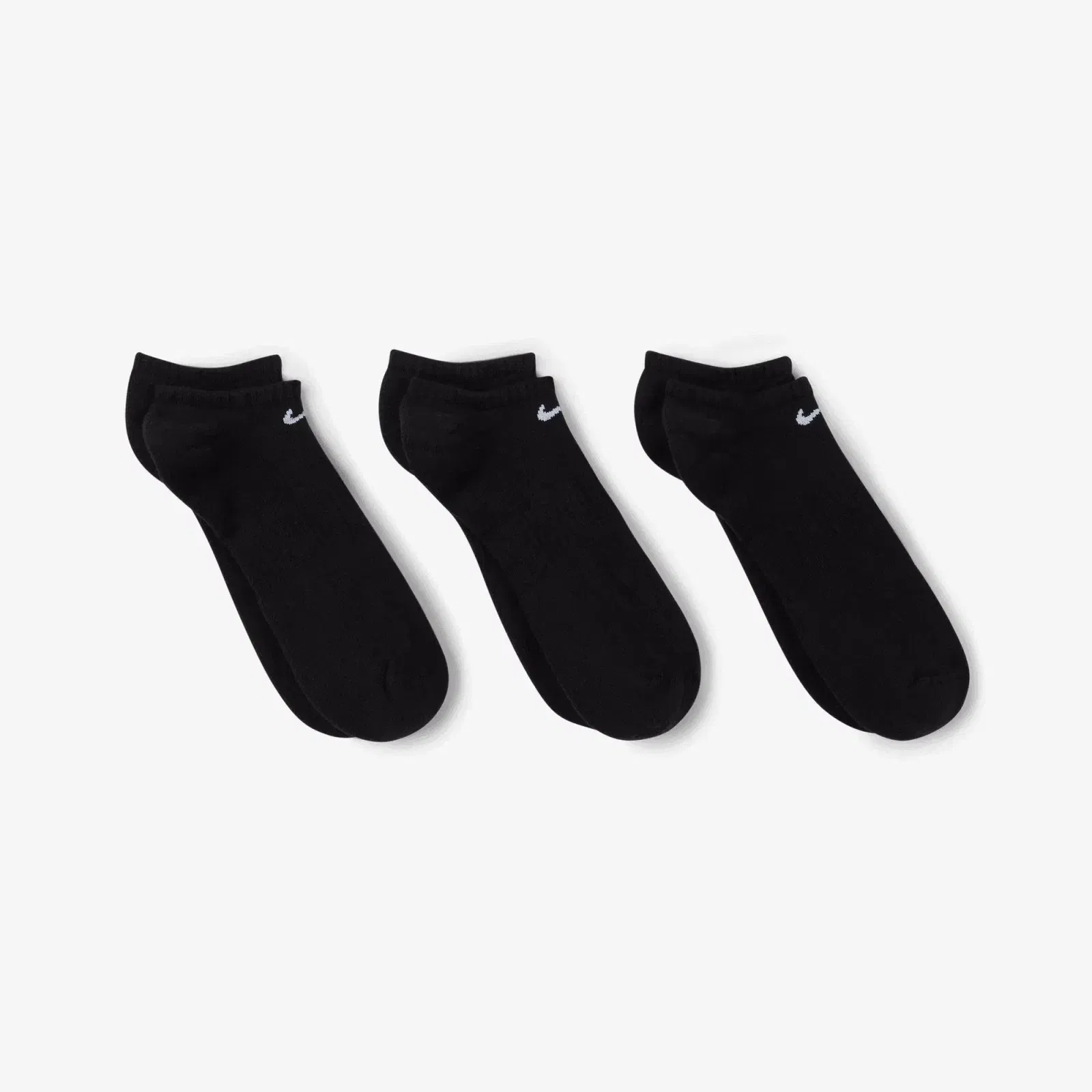 NIKE EVERYDAY CUSHIONED TRAINING NO-SHOW SOCKS { BLACK/WHITE