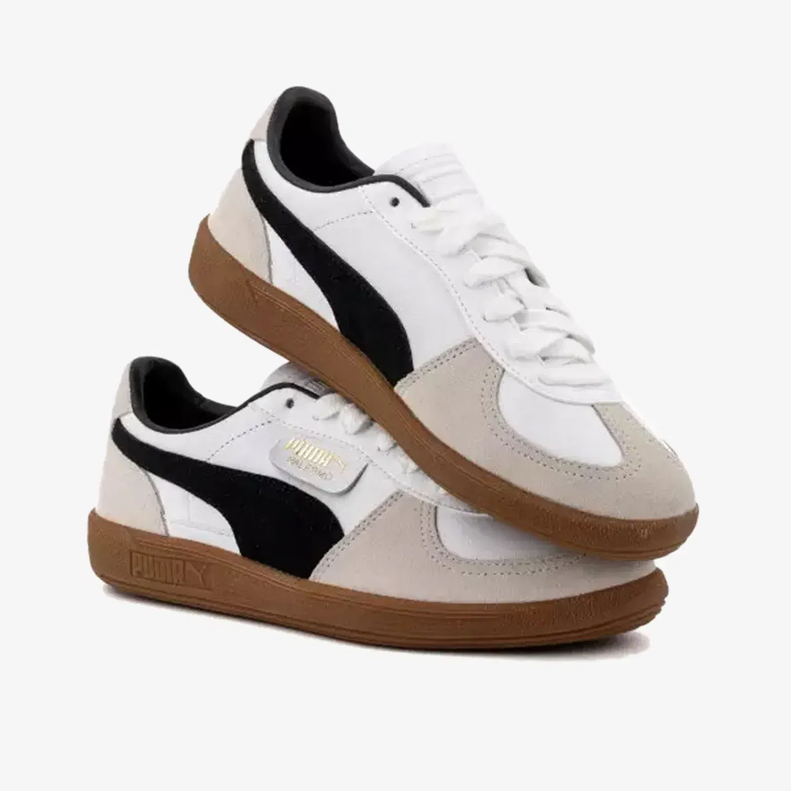 PUMA PALERMO LTH { WHITE\VAPOR GRAY-GUM