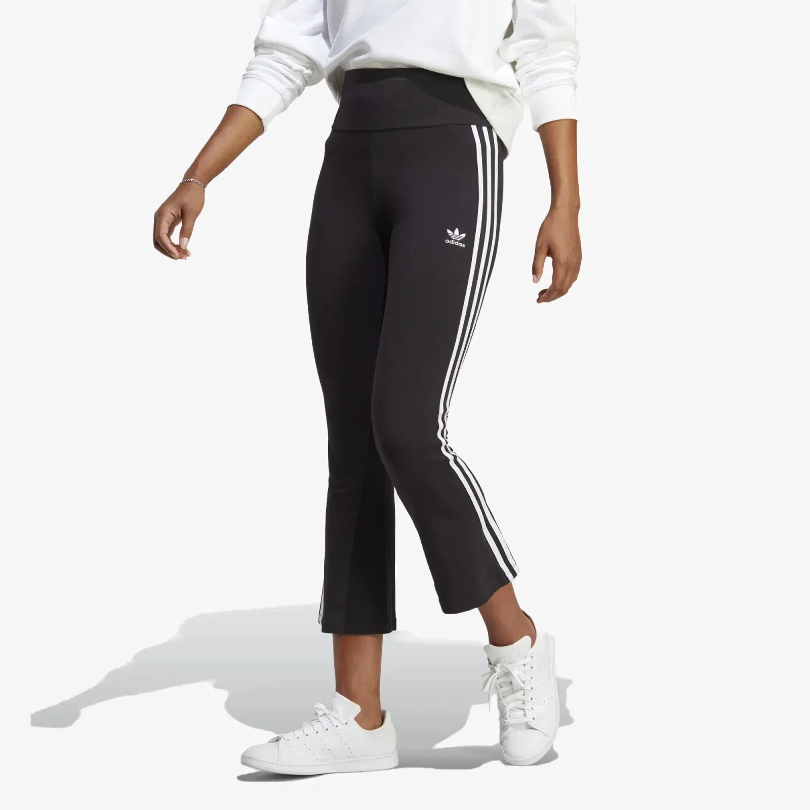 Adidas Originals ADICOLOR CLASSICS 3-STRIPES 7/8 FLARE LEGGINGS { BALCK