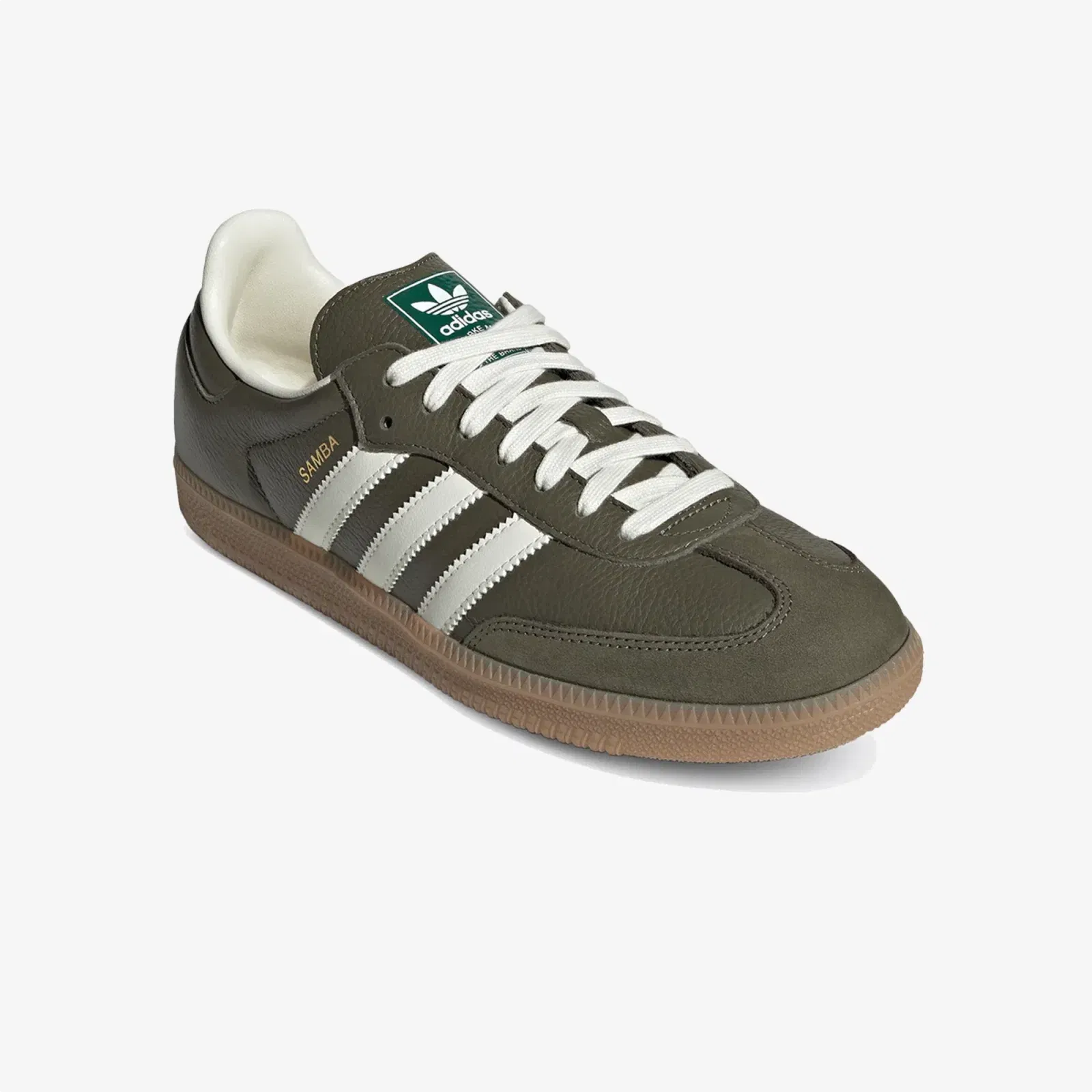 ADIDAS ORIGINALS SAMBA OG { MEDIUM DARK KHAKI/OFF WHITE-GUM