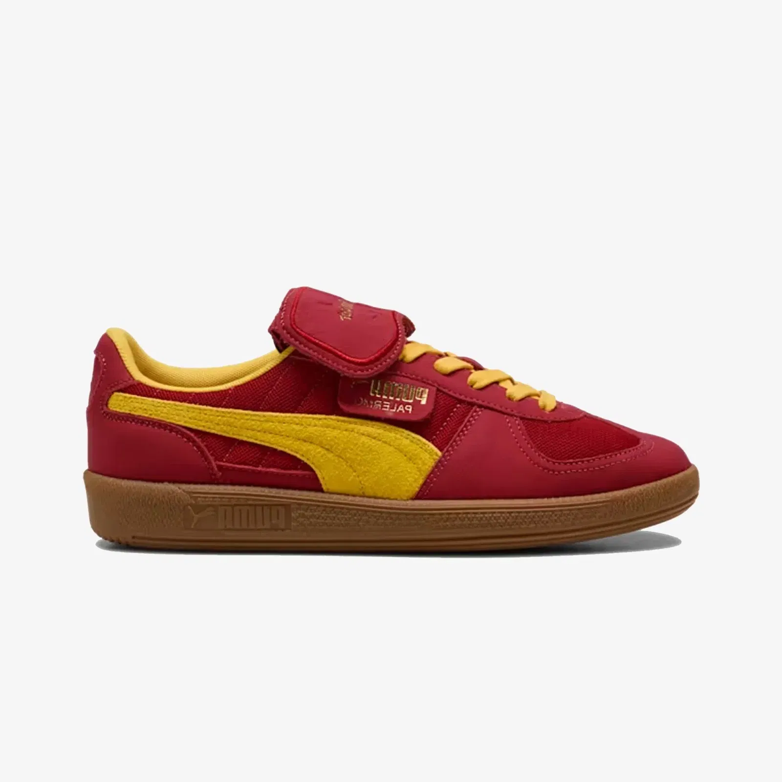 PUMA x HARRY POTTER PALERMO HAIRY SUEDE FORMSTRIP { DARK CRIMSON-YELLOW SIZZLE