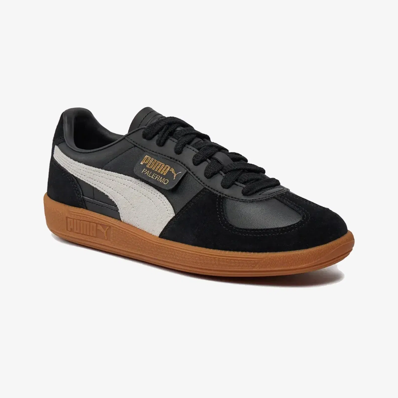 PUMA PALERMO LEATHER { BLACK/GRAY