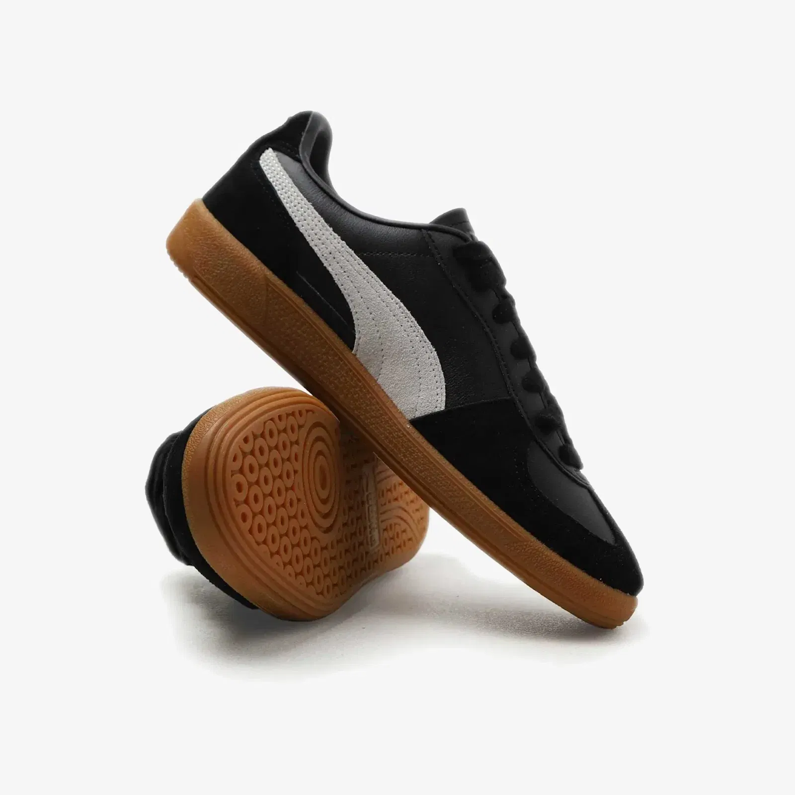 PUMA PALERMO LEATHER { BLACK/GRAY