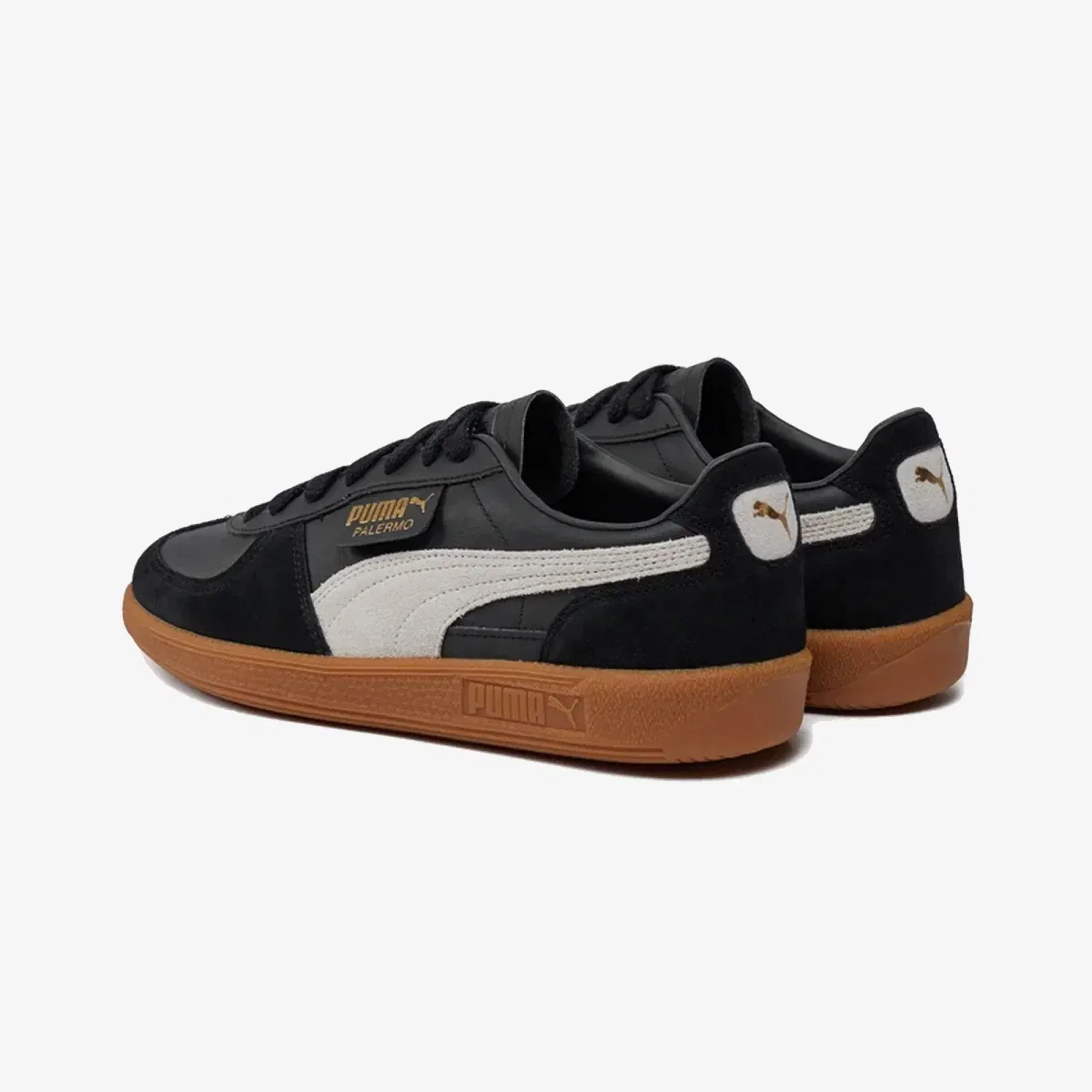 PUMA PALERMO LEATHER { BLACK/GRAY