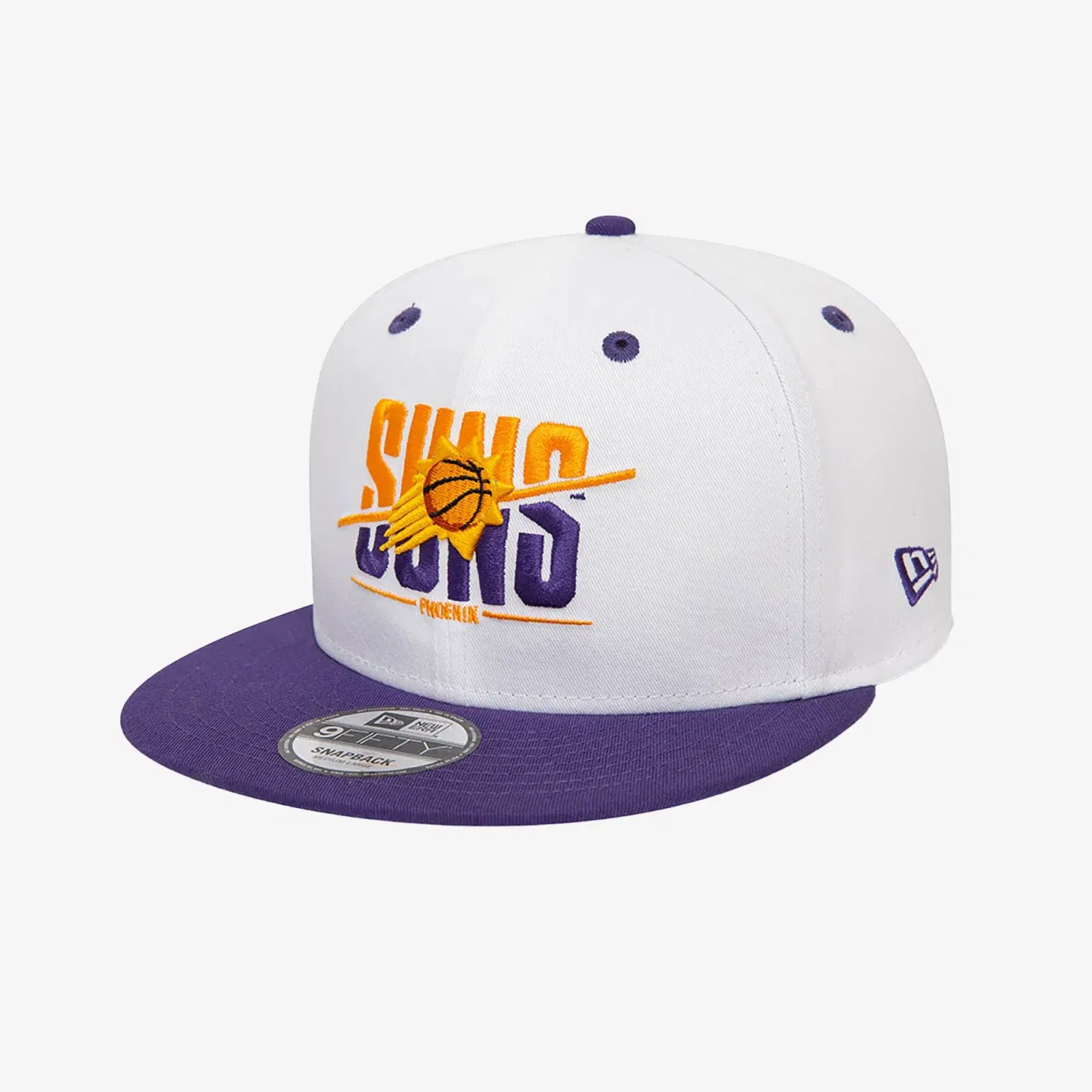 New Era PHOENIX SUNS CROWN WHITE 9FIFTY SNAPBACK CAP { WHITE