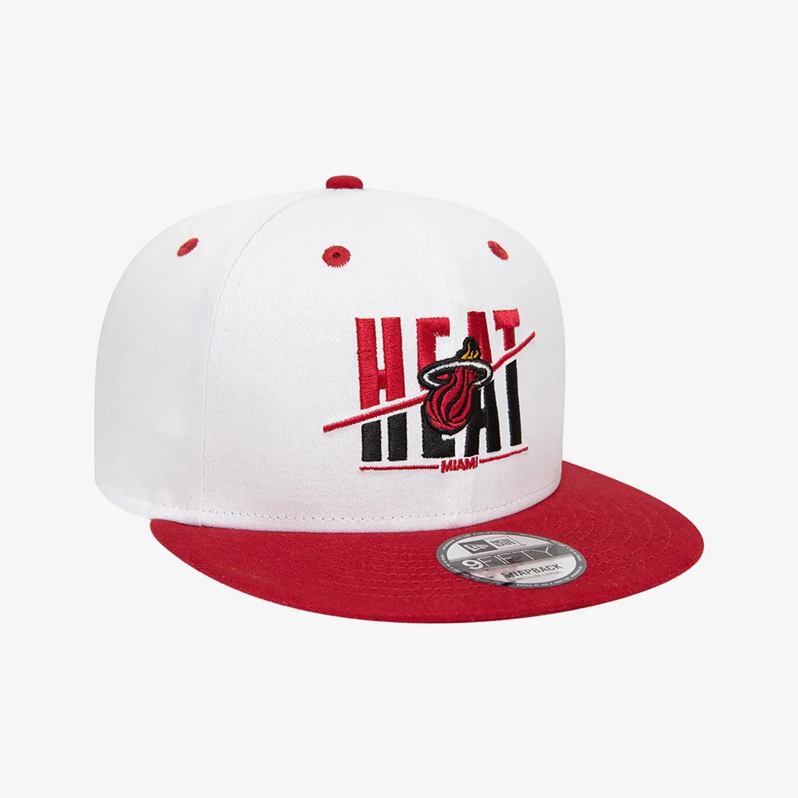New Era MIAMI HEAT CROWN WHITE 9FIFTY SNAPBACK CAP { WHITE