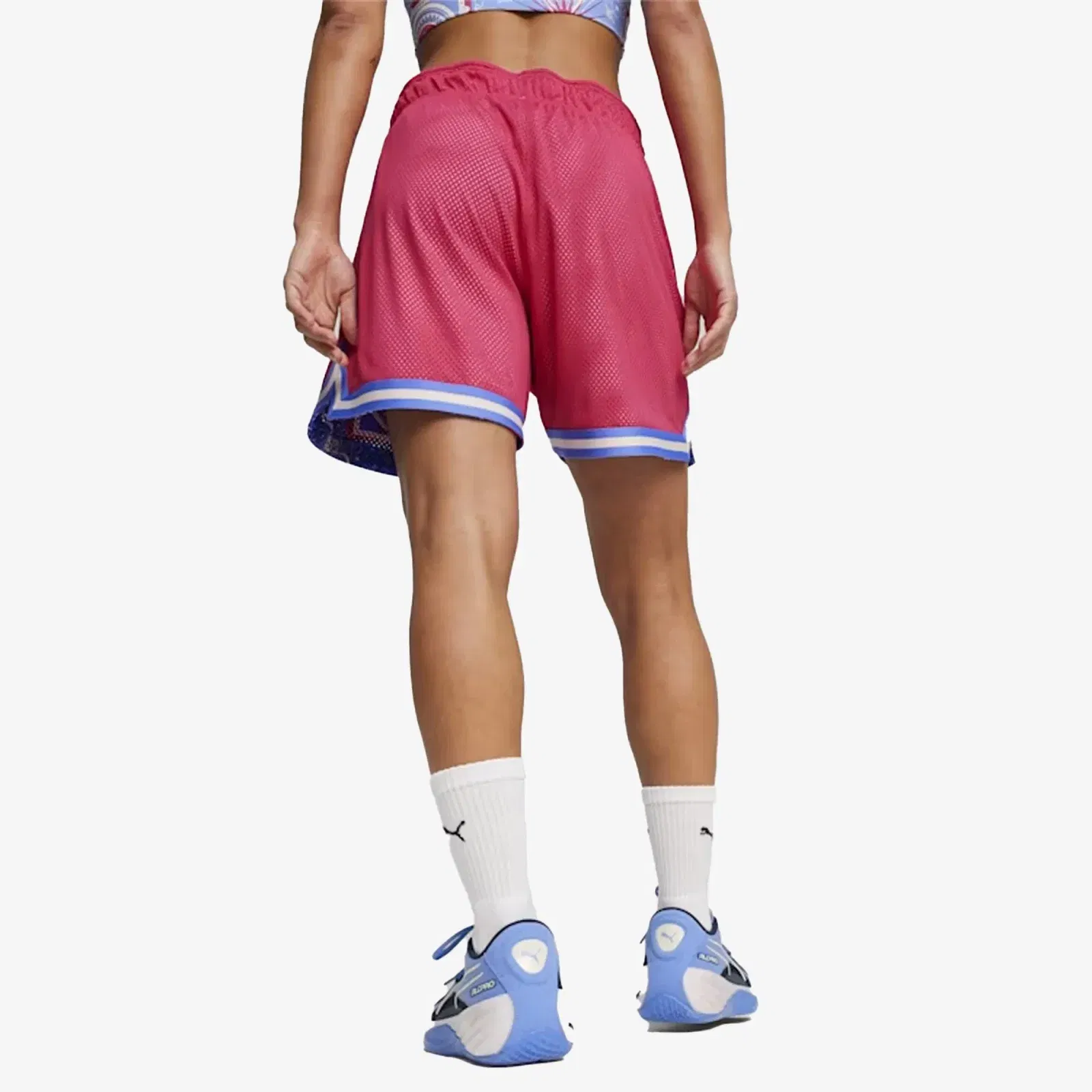 Puma SUPERSTITION MESH BASKETBALL SHORTS { ROSE-AOP