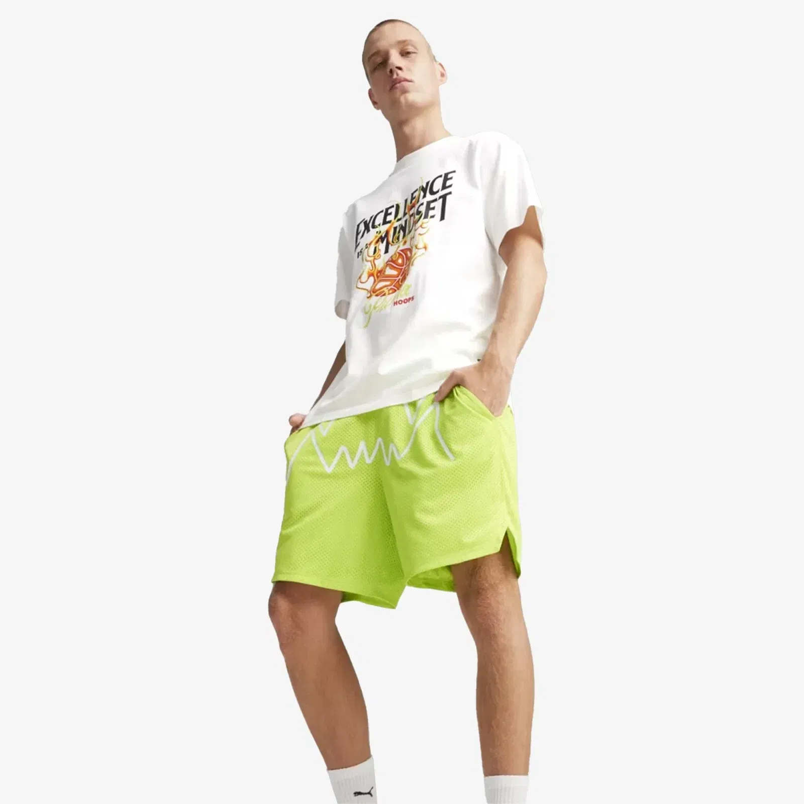 Puma HOOPS EXCELLENCE BASKETBALL T-Shirt { WHITE