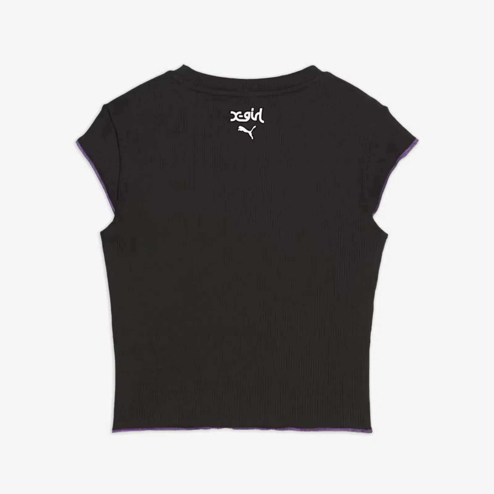 Puma x X-GIRL RIBBED SLIM FIT TEE { BLACK