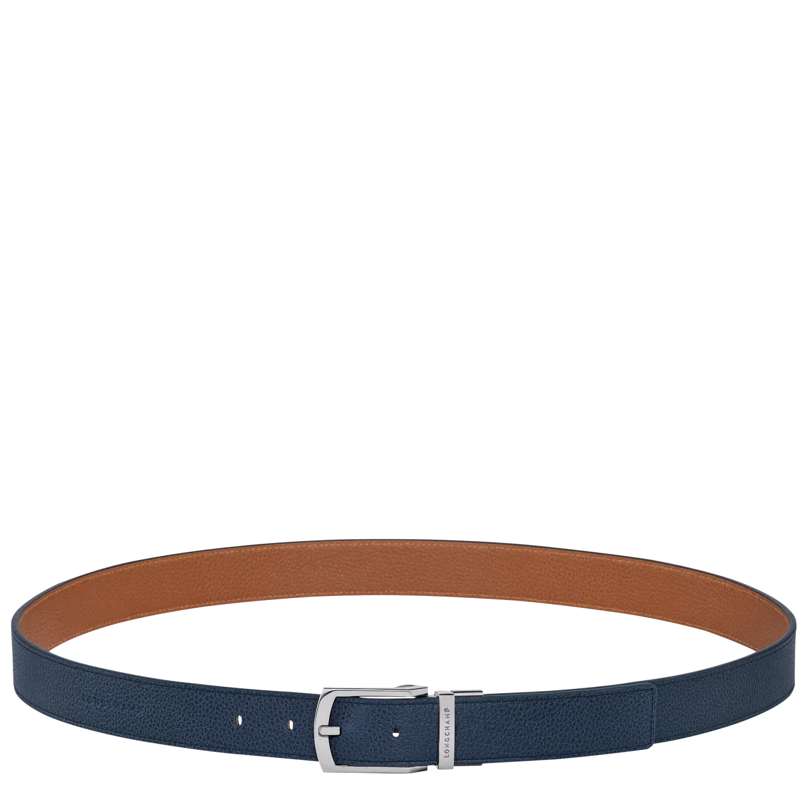 Longchamp Le Foulonné Men's belt Navy/Caramel