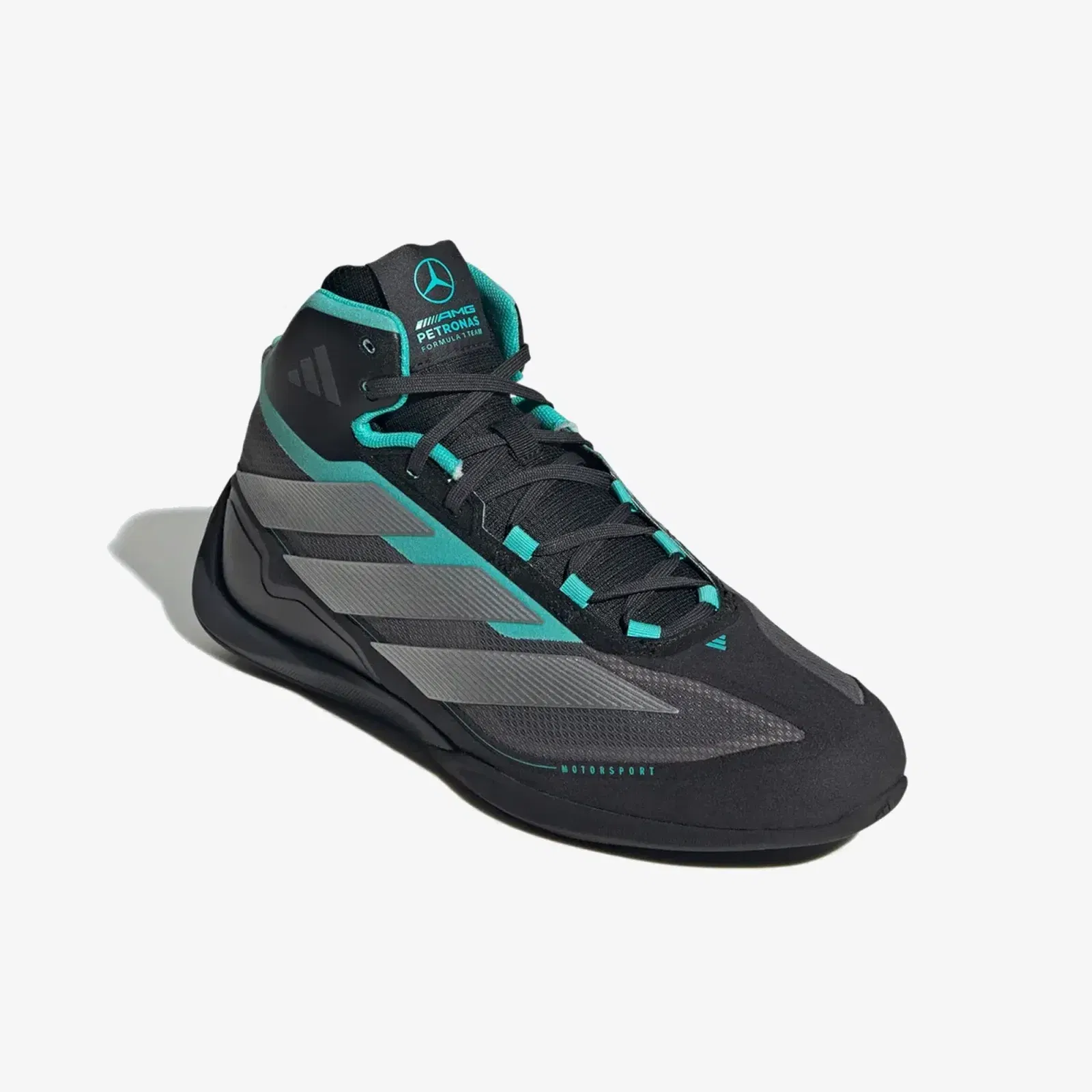 ADIDAS FEROZA MID MER TENNIS { CORE BLACK / SILVER METALLIC / SEMI MINT RUSH