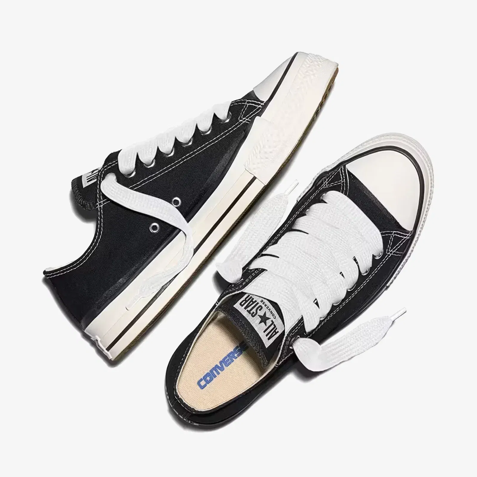 CONVERSE CHUCK TAYLOR ALL STAR THROWBACK { BLACK/VINTAGE WHITE/RED