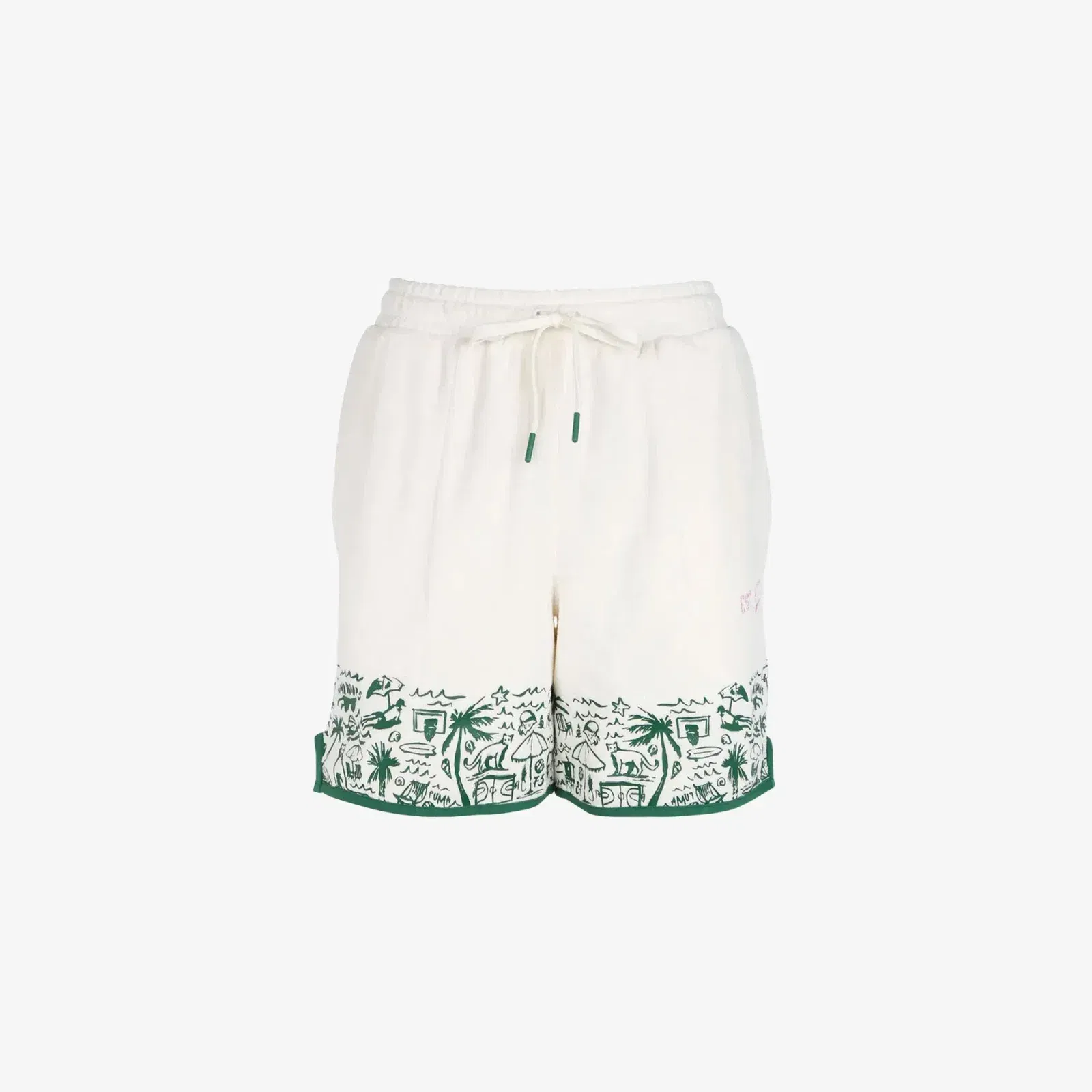PUMA THE FAIRGROUNDS TERRY BASKETBALL SHORTS { FROSTED LVORY