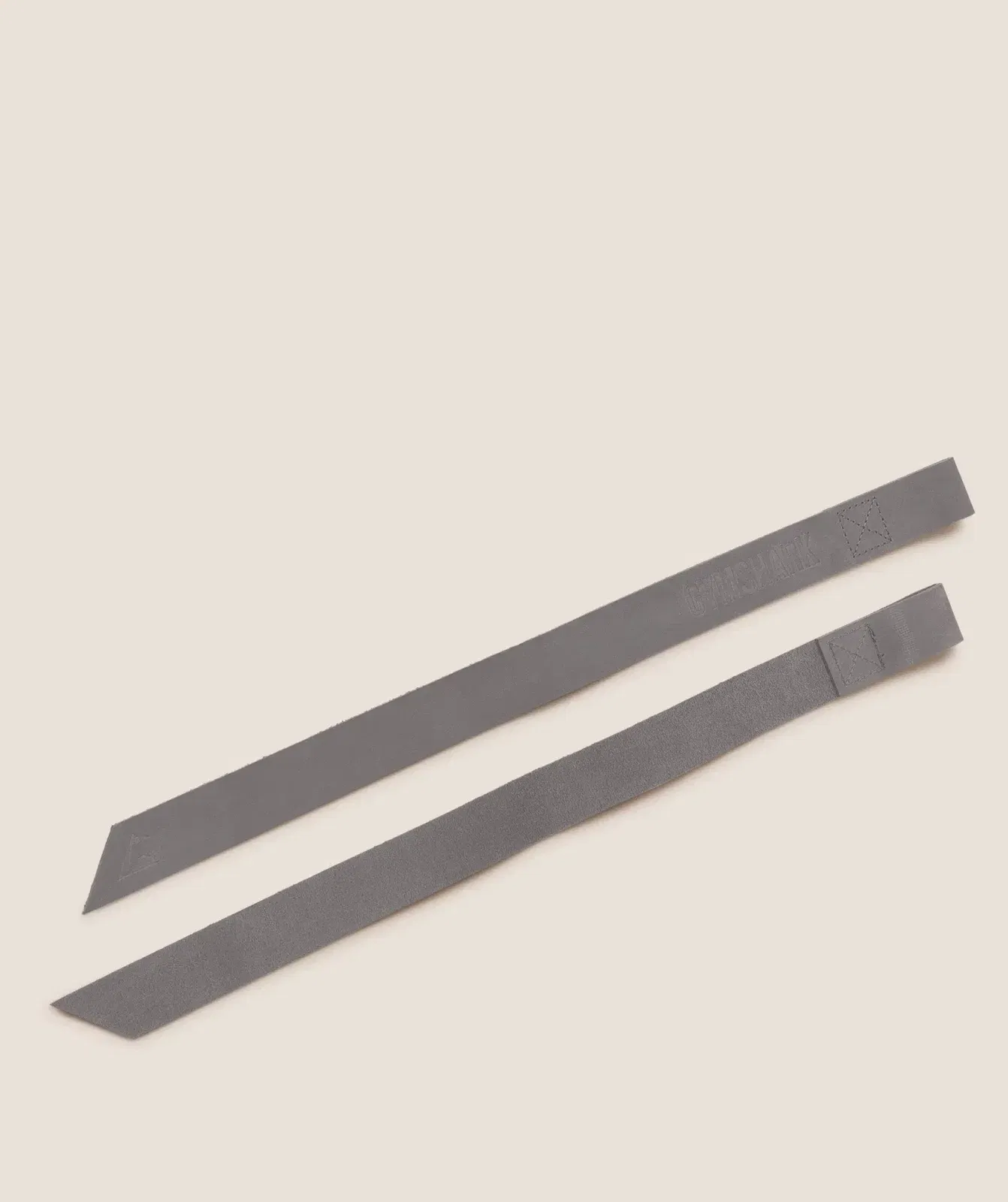 Gymshark Leather Lifting Straps Pitch Grey