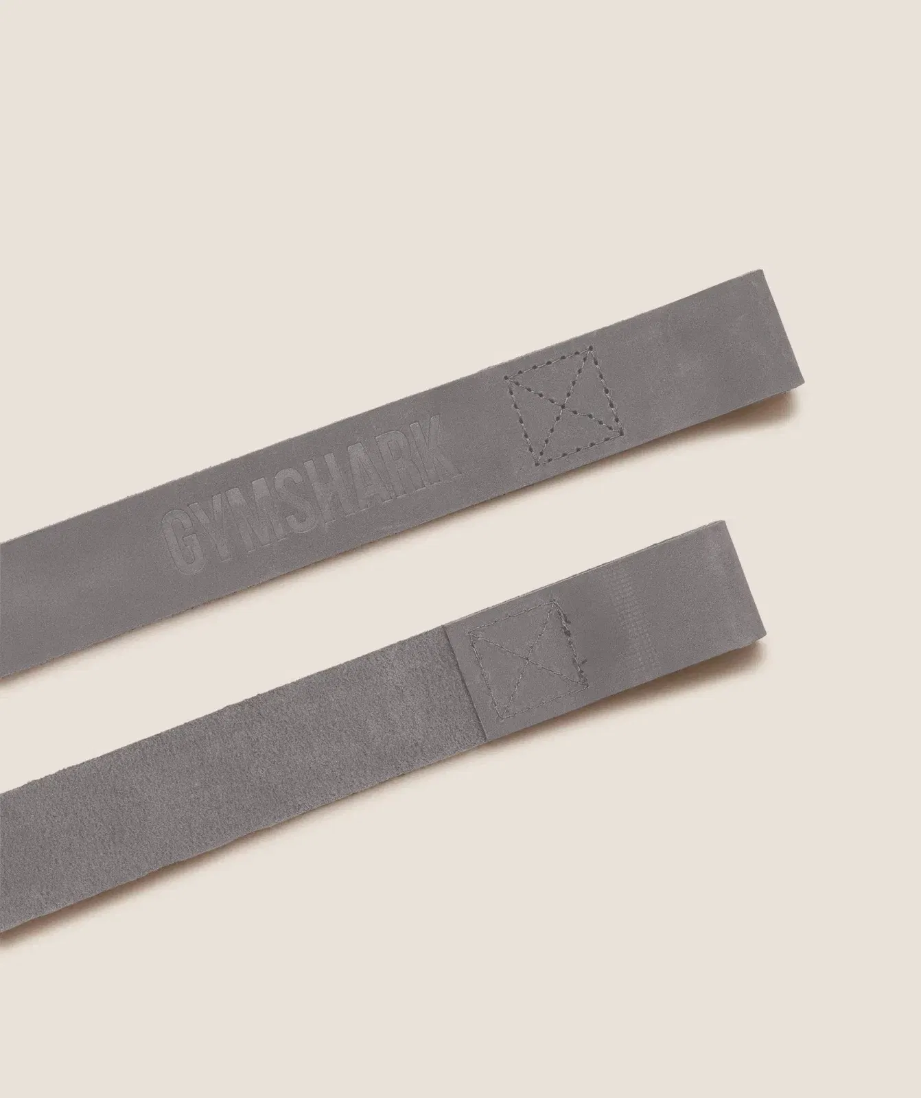 Gymshark Leather Lifting Straps Pitch Grey