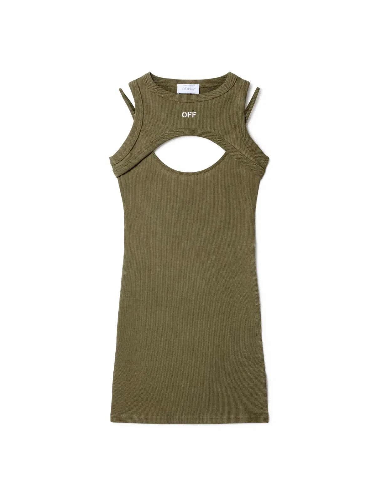 Off-White Off Stamp Rib Cut Out Dress