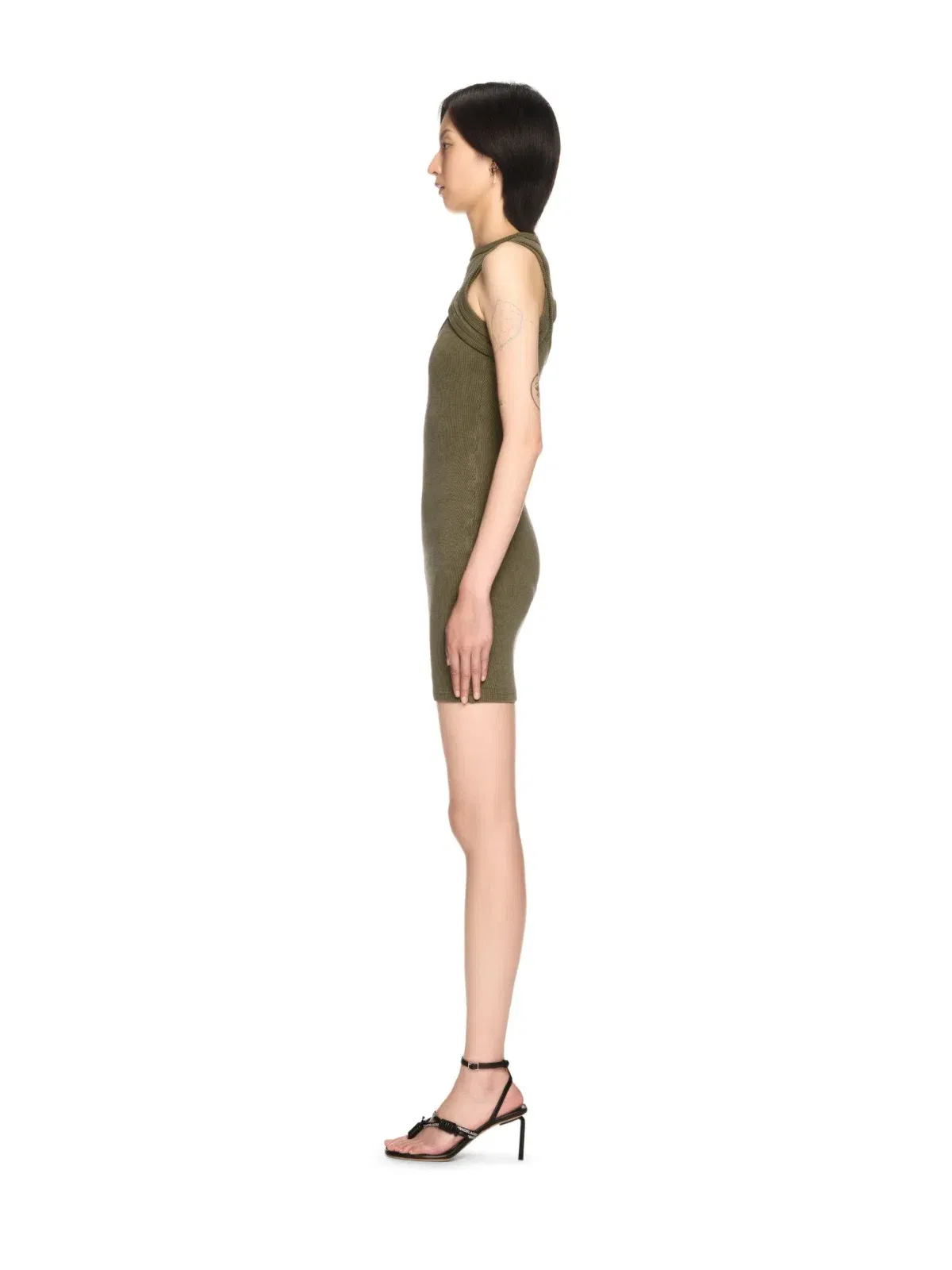Off-White Off Stamp Rib Cut Out Dress