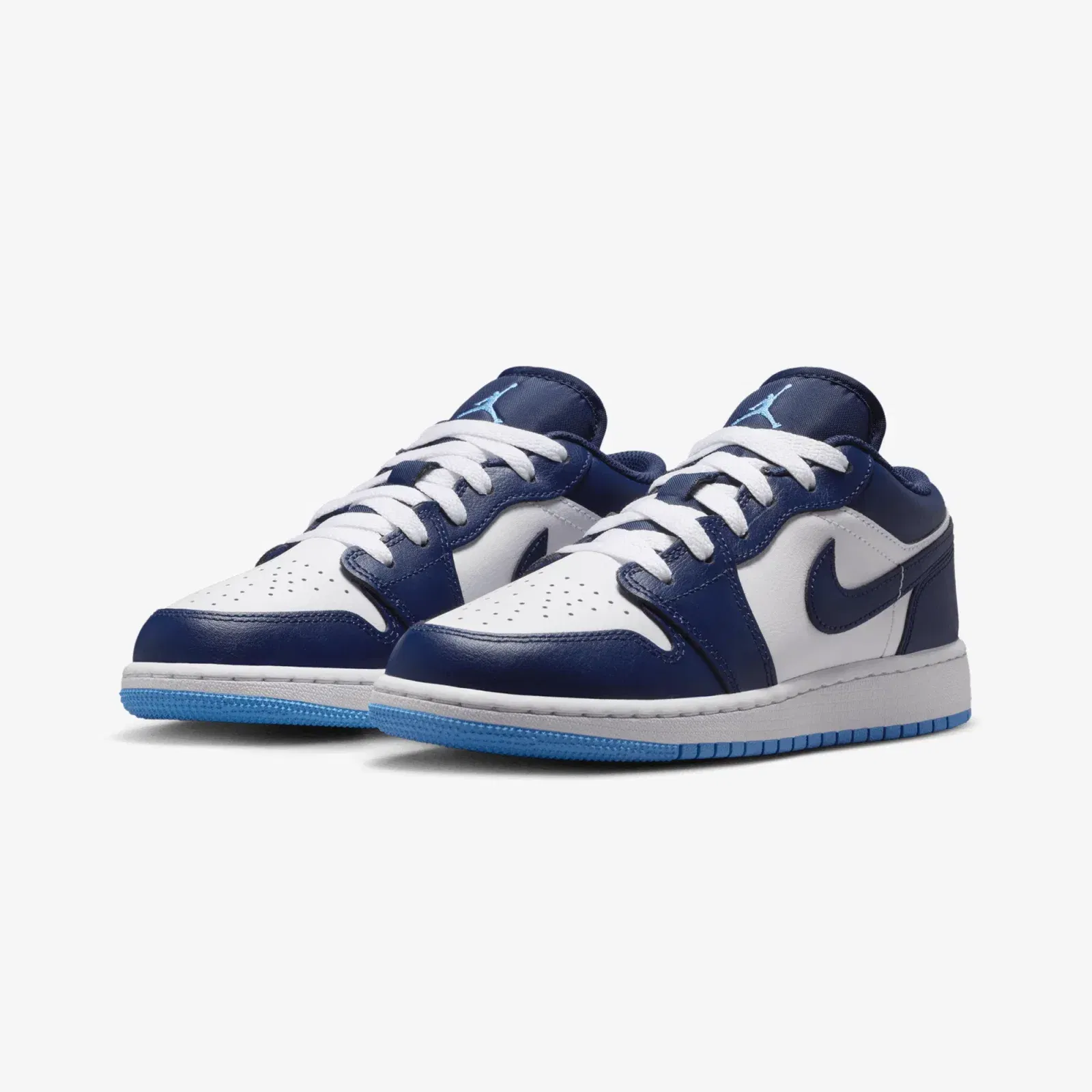 JORDAN | AIR JORDAN 1 LOW (GS) { MIDNIGHT NAVY/UNIVERSITY BLUE-WHITE