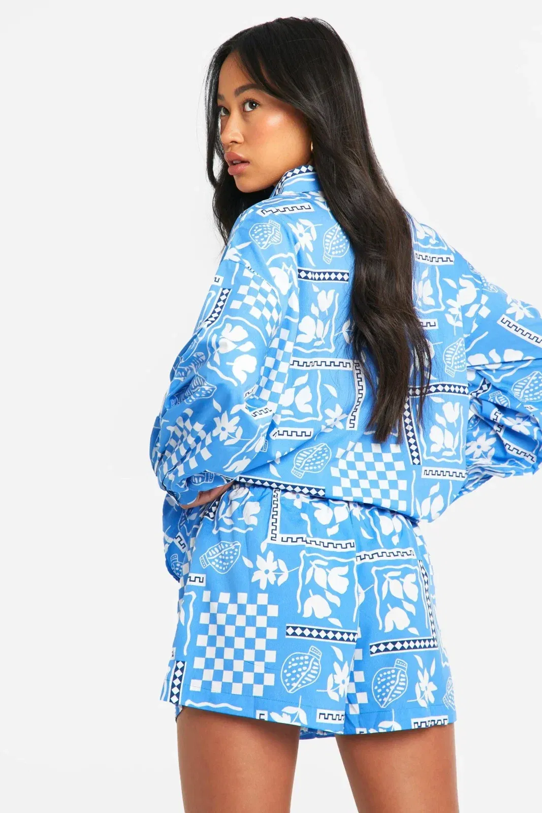 Printed Elasticated Waist Shorts