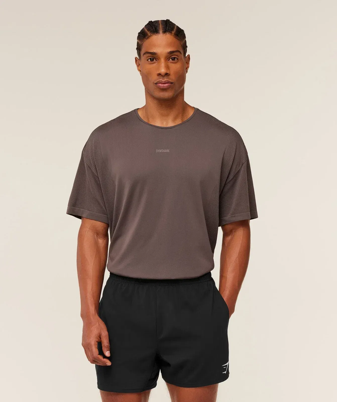 Gymshark Distance Seamless T-Shirt - Cool Brown / Cool Brown