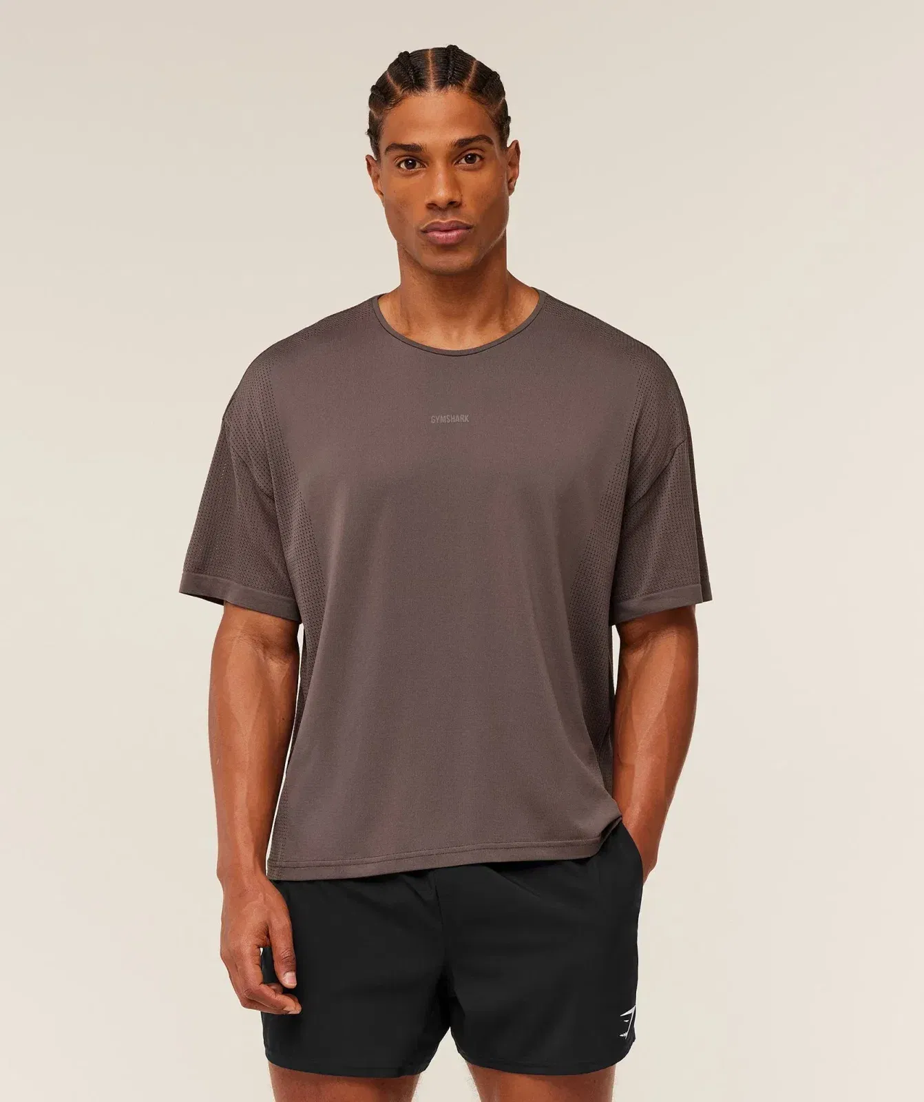 Gymshark Distance Seamless T-Shirt - Cool Brown / Cool Brown
