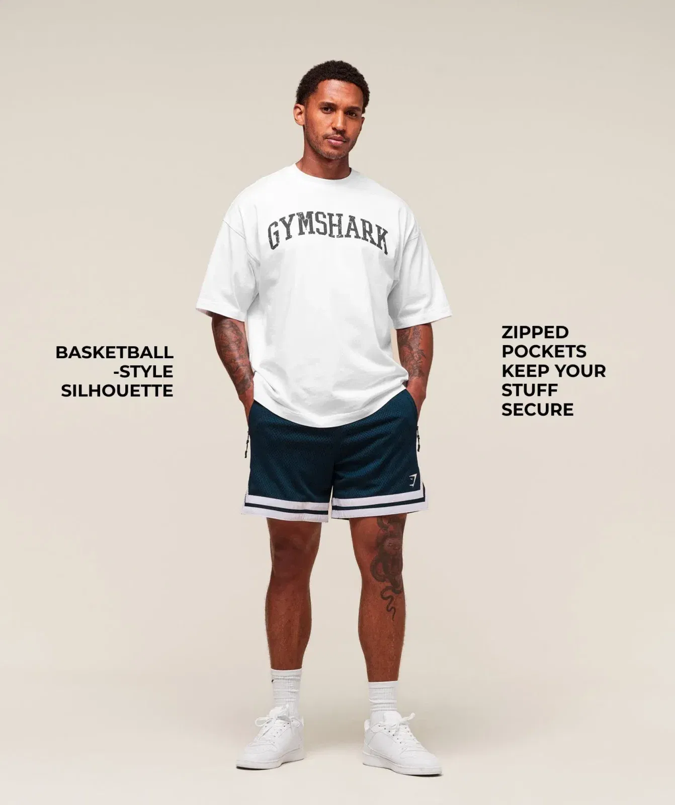 Gymshark Campus Mesh Shorts - Navy