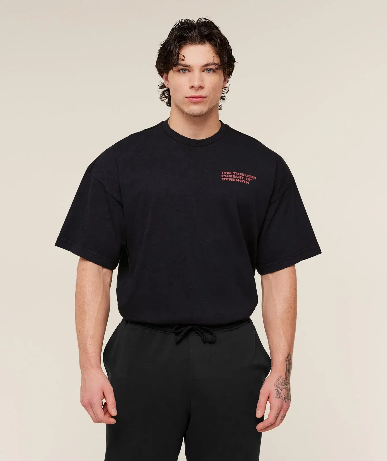 Gymshark Power x Frazetta Graphic T-Shirt - Black/Rust Red