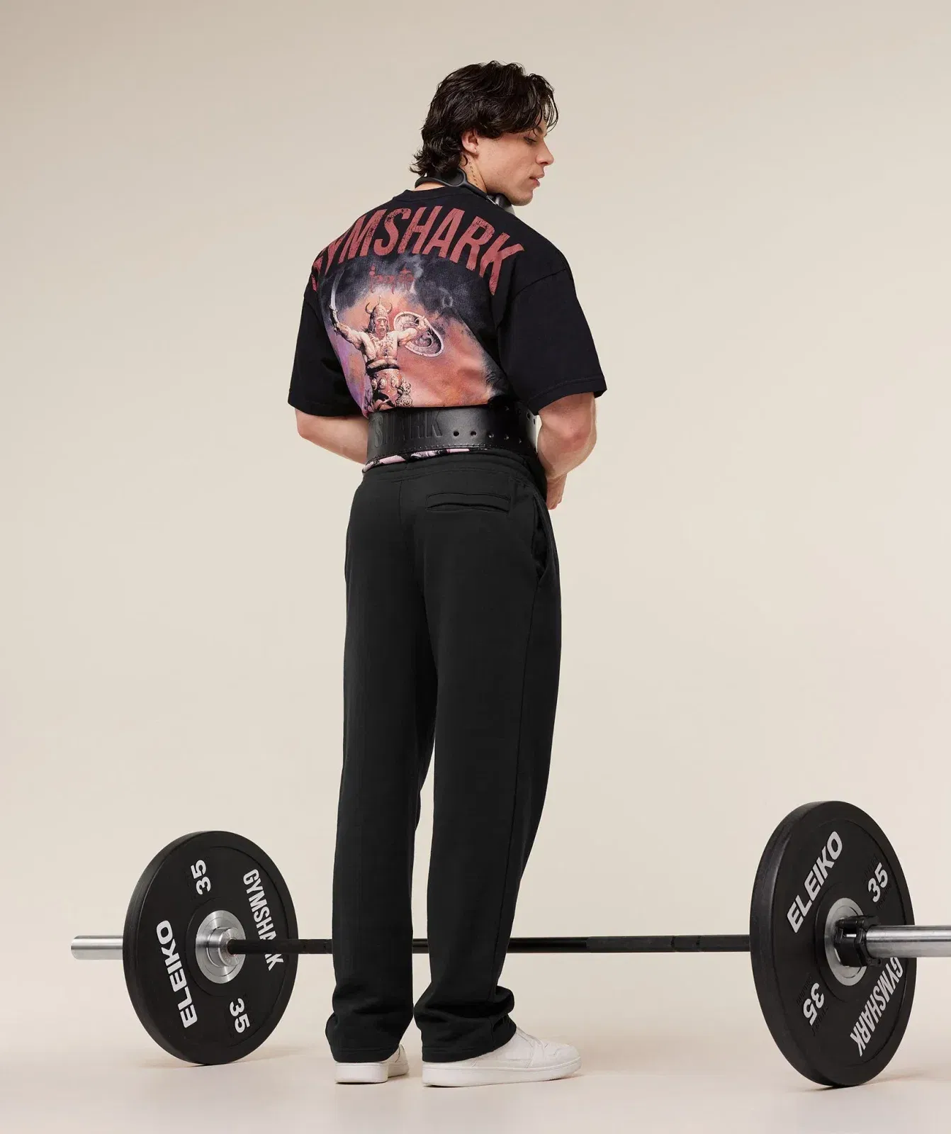Gymshark Power x Frazetta Graphic T-Shirt - Black/Rust Red