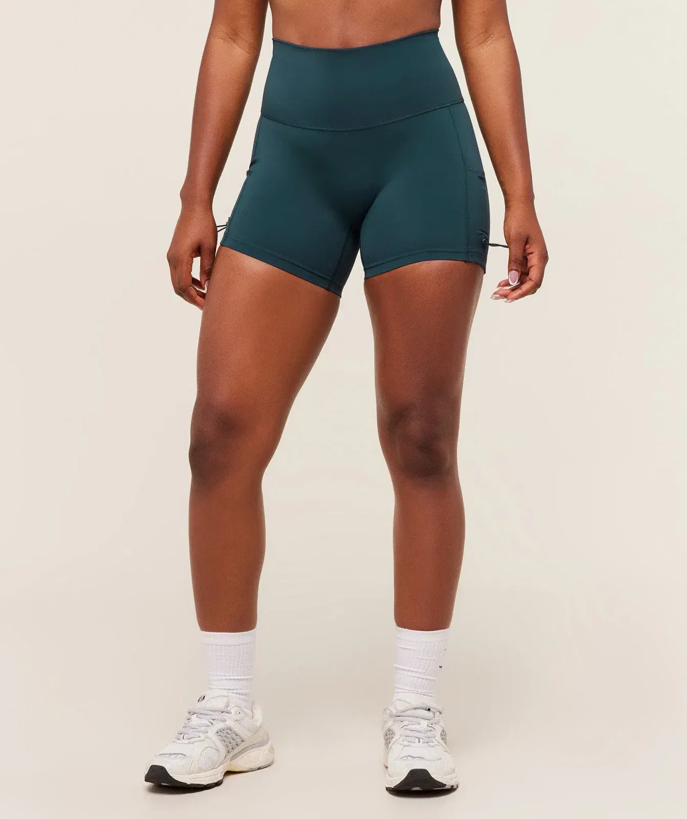 Gymshark Legacy Logo Tight Shorts - Deep Petrol Blue