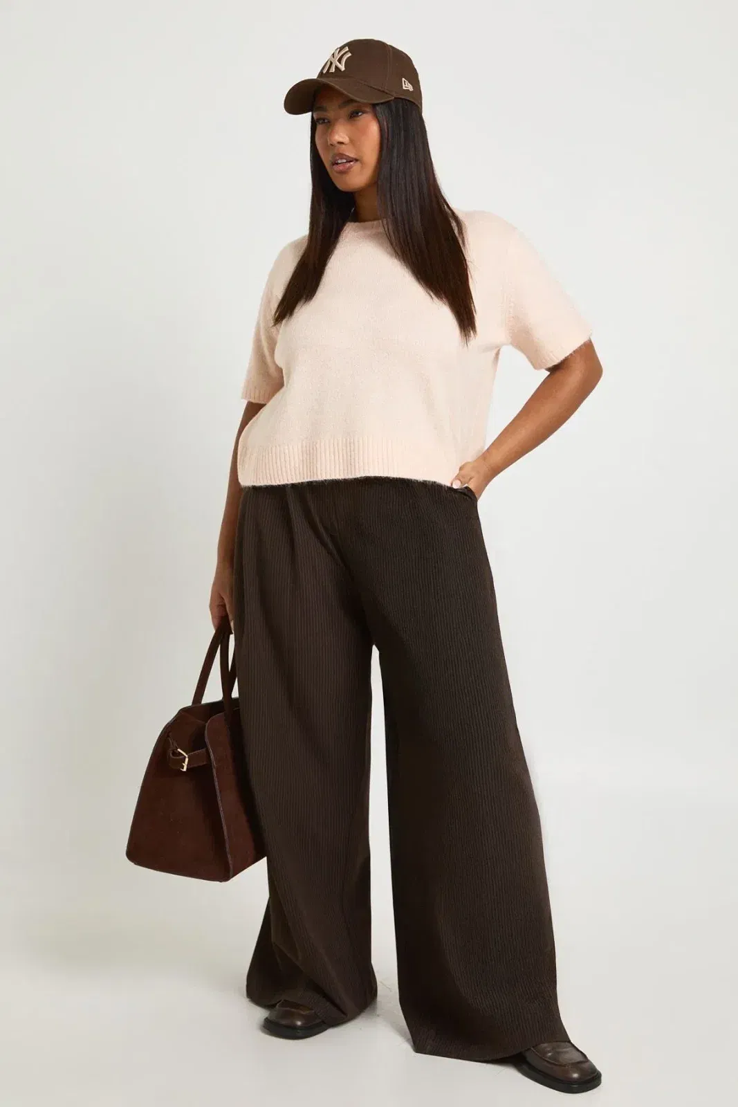 Plus Short Sleeve Knitted Top