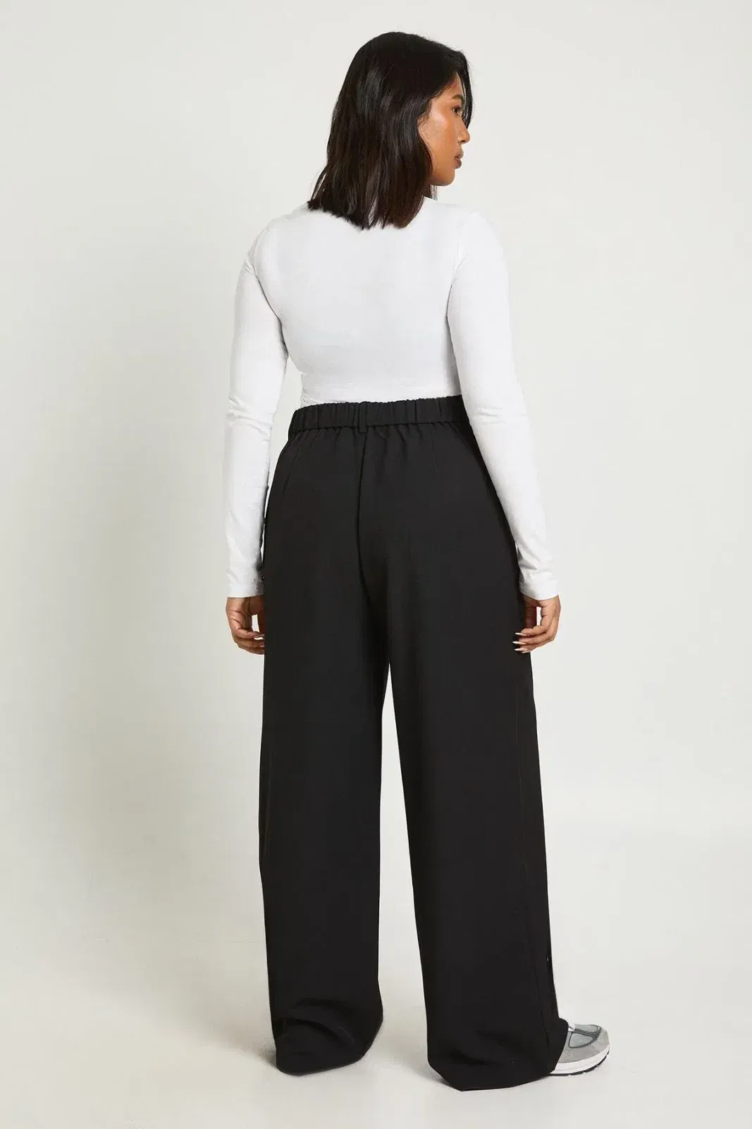 Plus Boohoo Basics Tailored Wide Leg Trouser