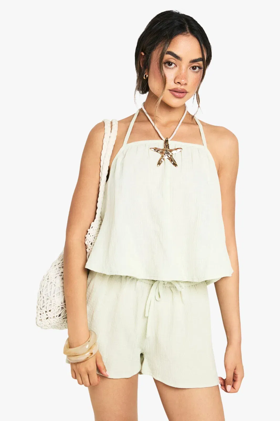 Crinkle Cotton Flippy Shorts