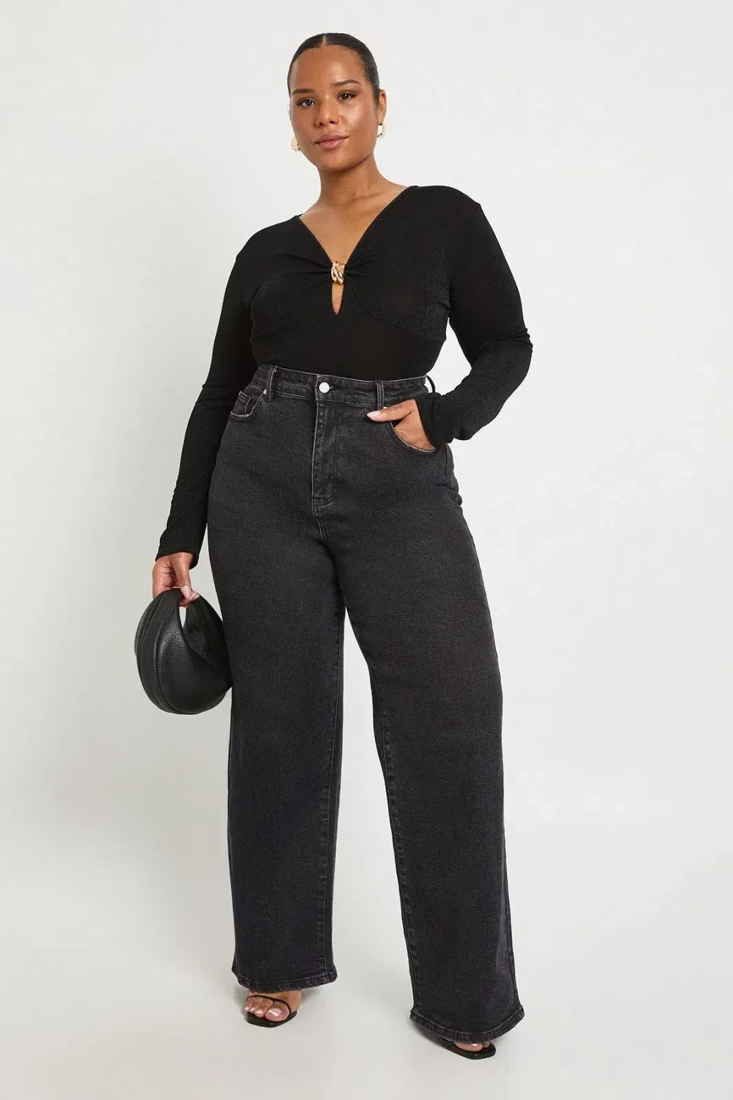 Plus Gold Trim Keyhole Bodysuit