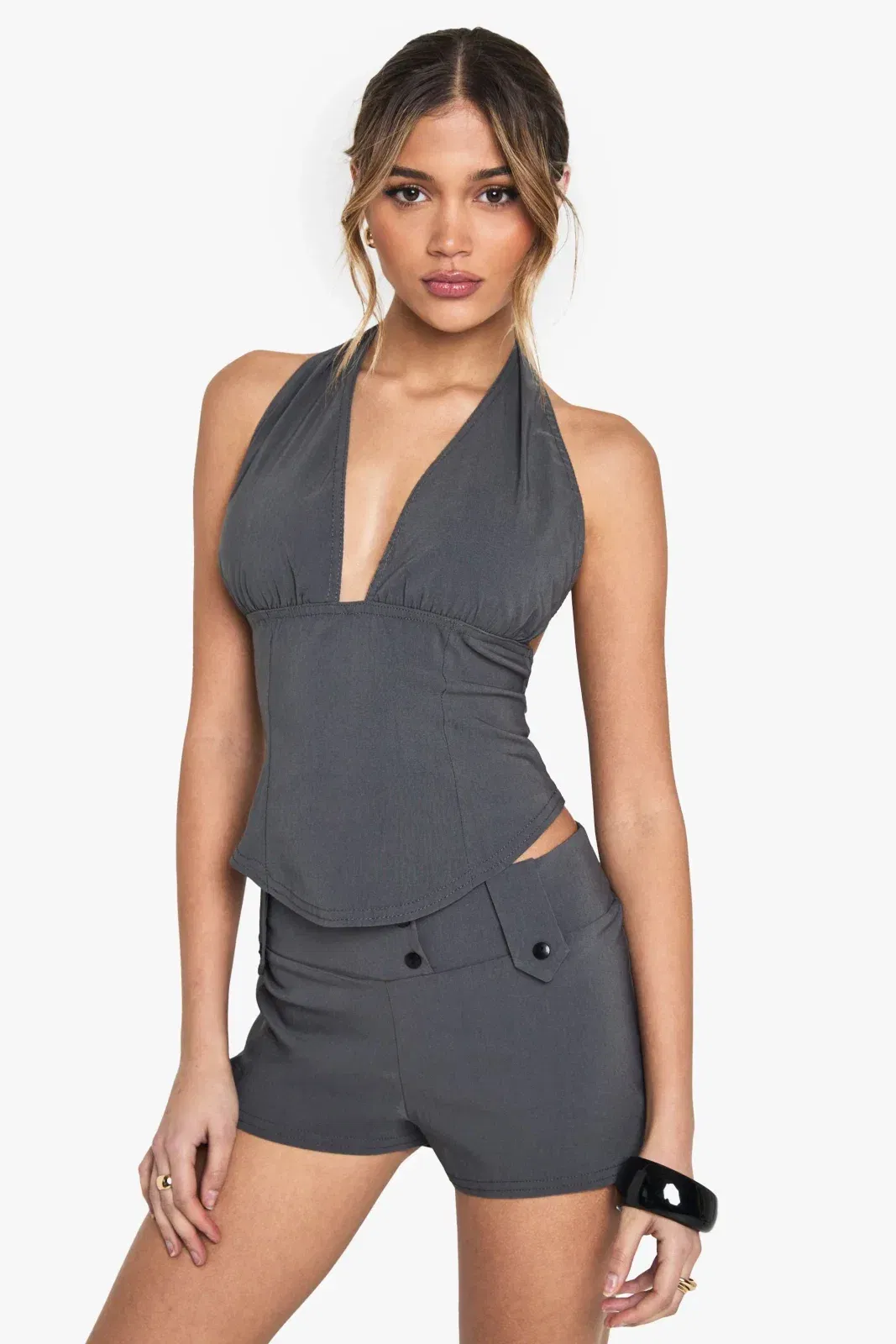 Bengaline Halterneck Corset Top