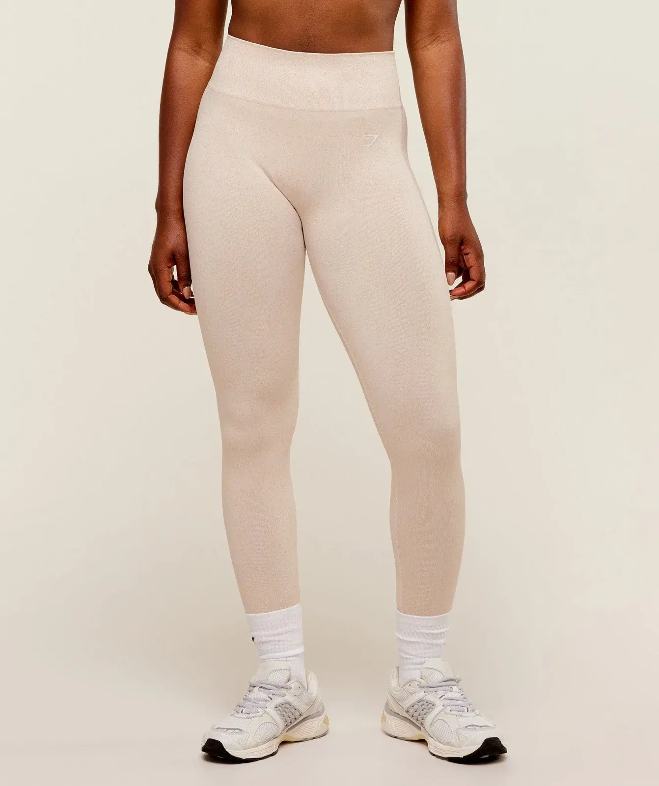 Gymshark Adapt Fleck x Whitney Seamless Leggings - Mineral | Coconut White