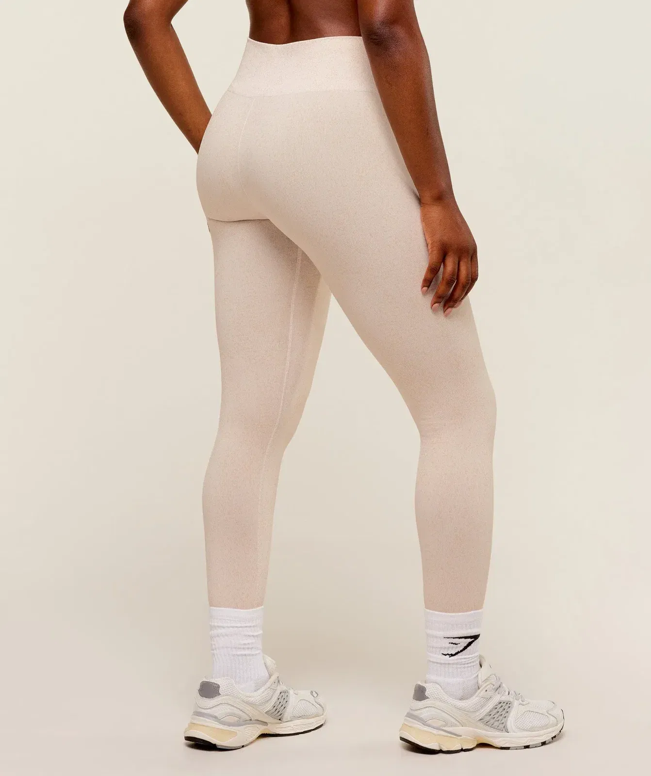Gymshark Adapt Fleck x Whitney Seamless Leggings - Mineral | Coconut White
