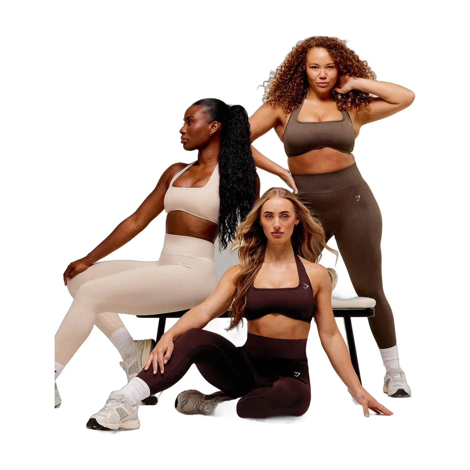 Gymshark Adapt Fleck x Whitney Seamless Leggings - Mineral | Coconut White