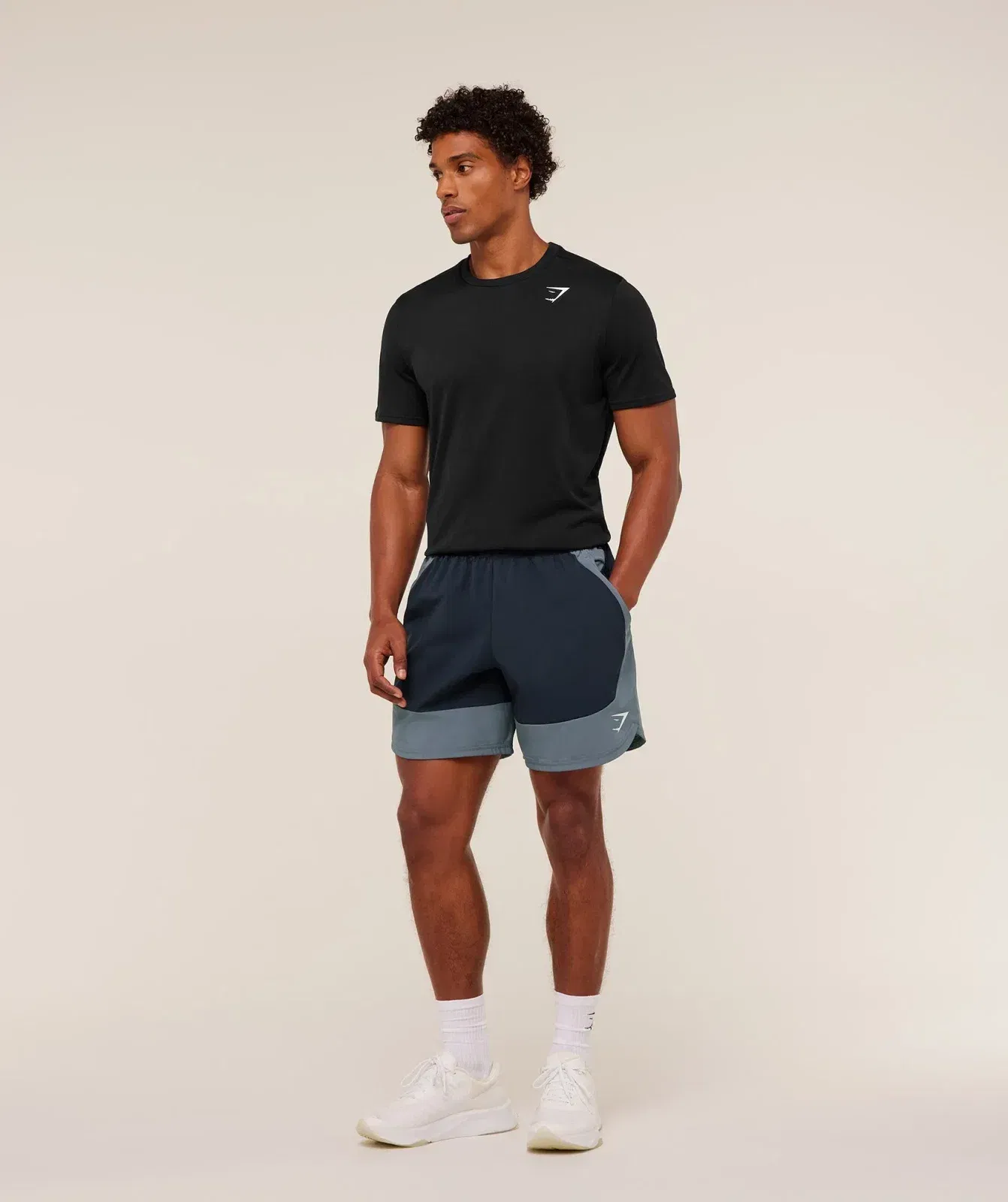 Gymshark Sport 25 Block 7" Shorts - Heavy Blue/Iron Blue