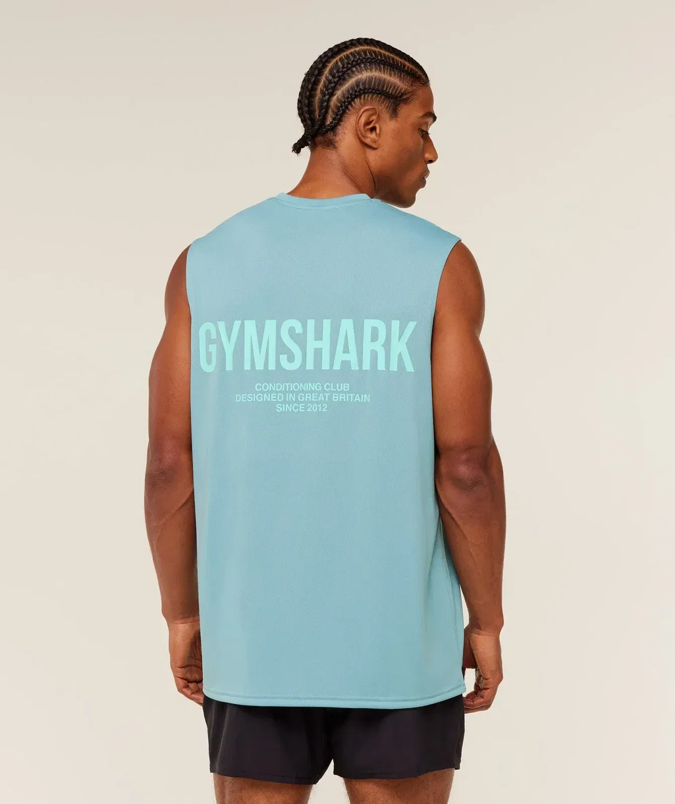 Gymshark Conditioning Club Tank - GS Flow Blue/GS Pop Turquoise
